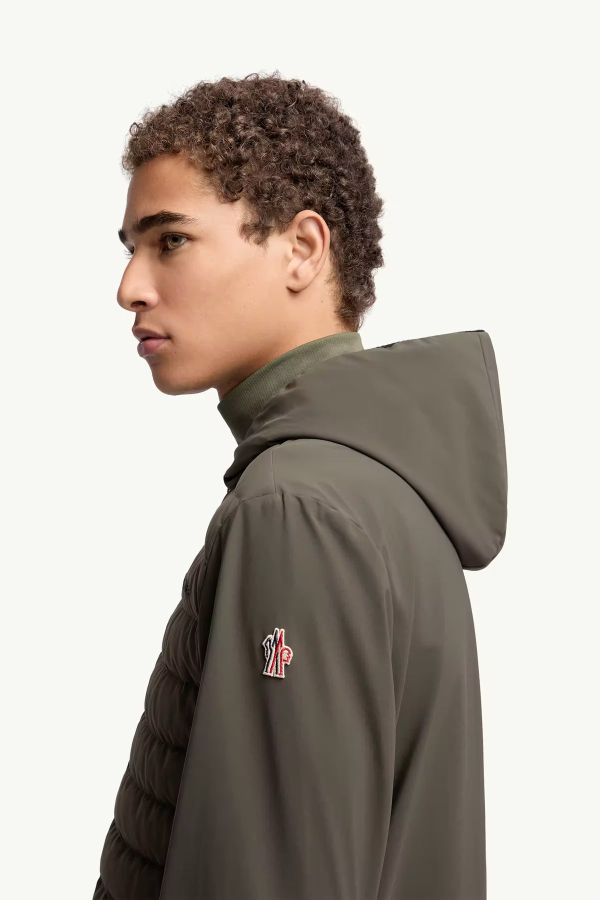 Moncler Grenoble Herren Sweatjacke mit Daunenfront Olive 82h Bild 5