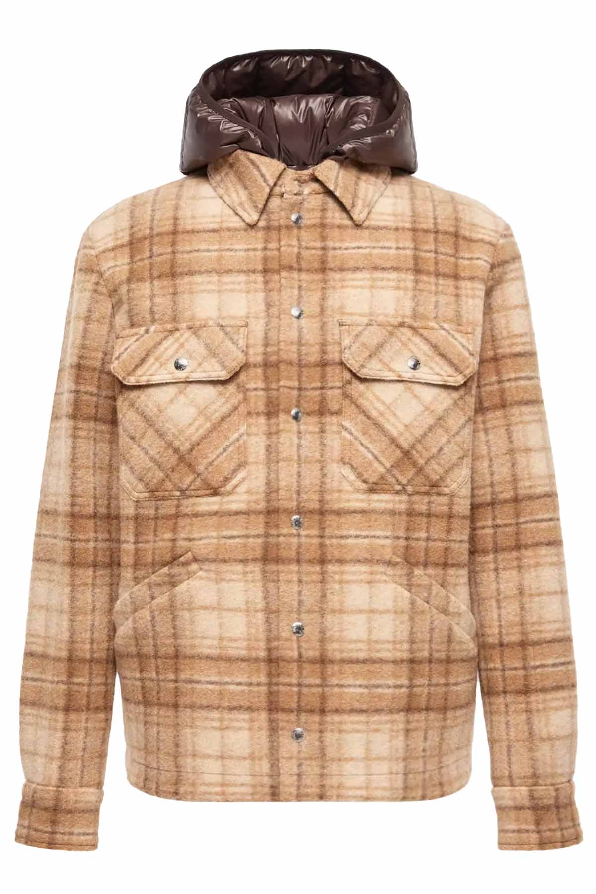 Moncler Herren 3-in-1 Daunen-Flanelljacke Beige BEIGE Bild 1