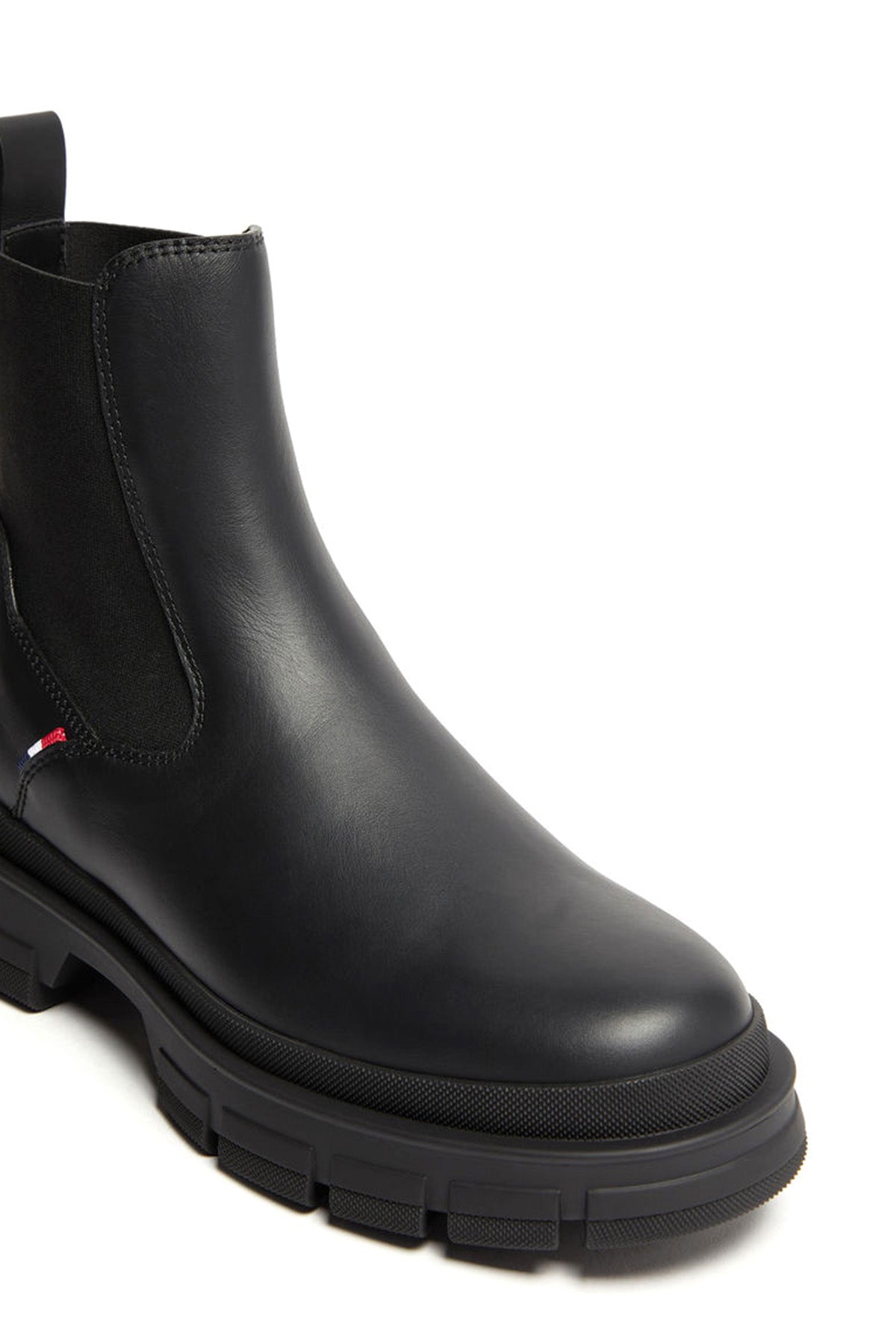 Moncler Herren Chelsea Lederstiefel Hevea Schwarz SCHWARZ Bild 2