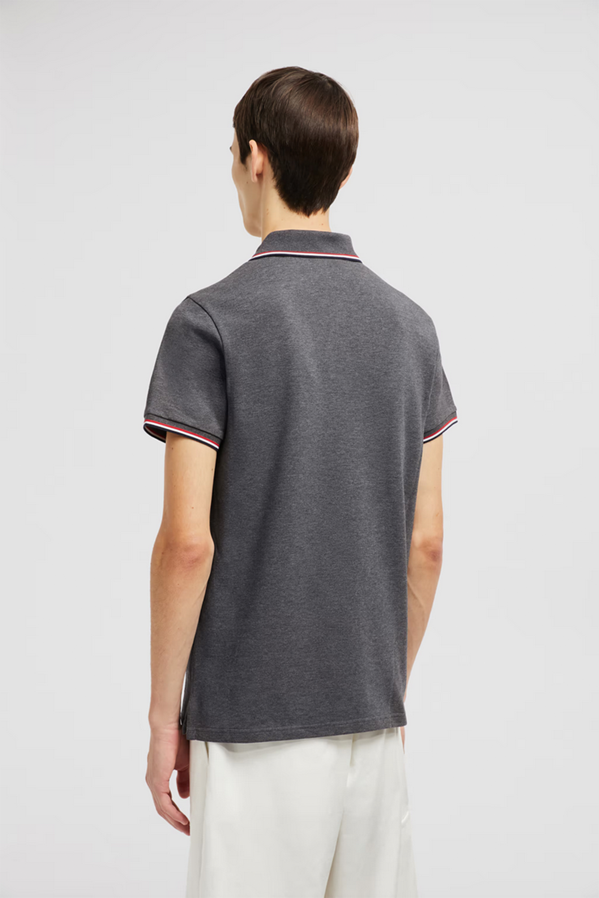 Moncler Herren Piqué Poloshirt Grau ANTHRAZIT GRAU Bild 3