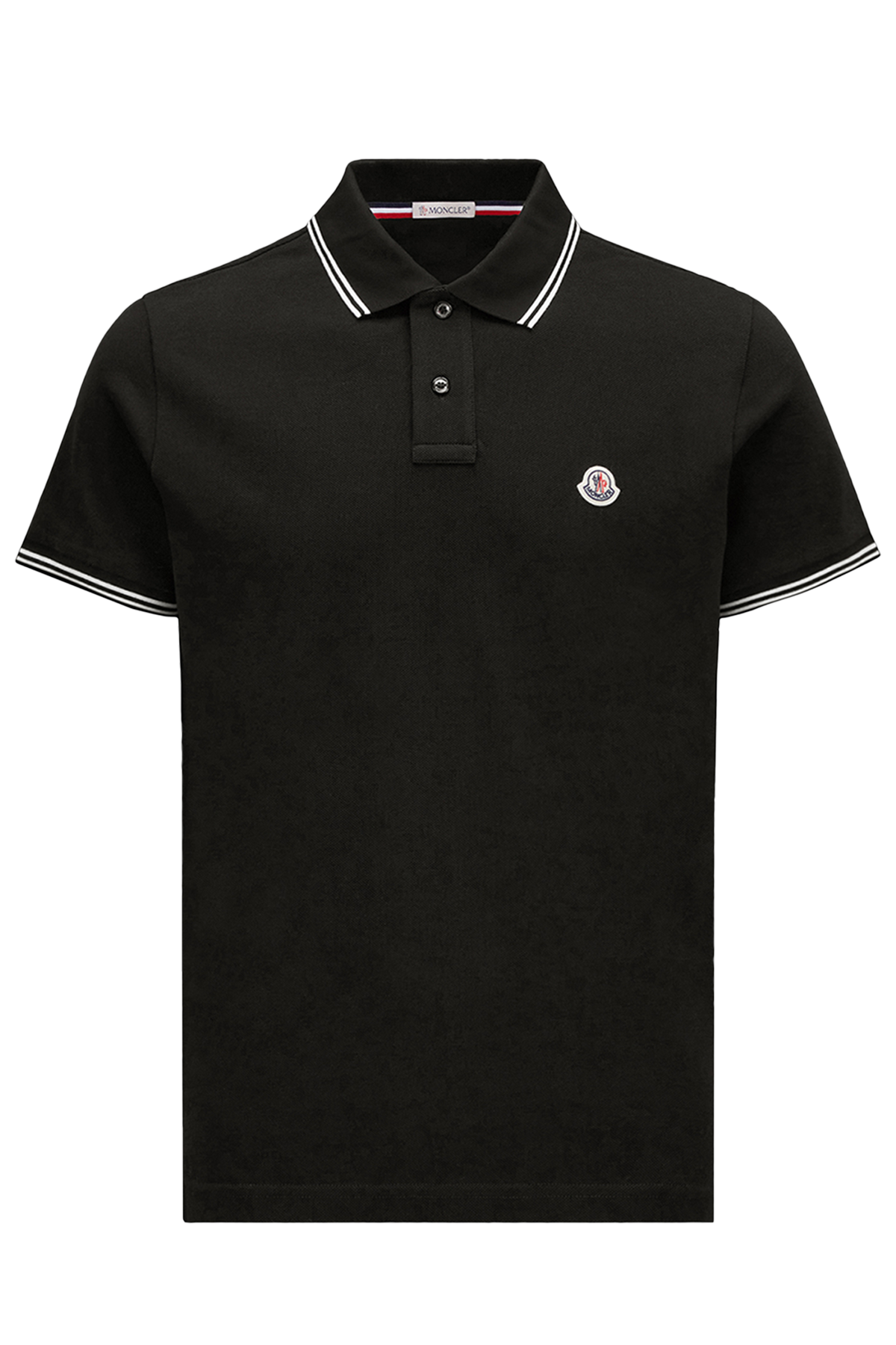 Moncler Herren Piqué Poloshirt Schwarz SCHWARZ Bild 1