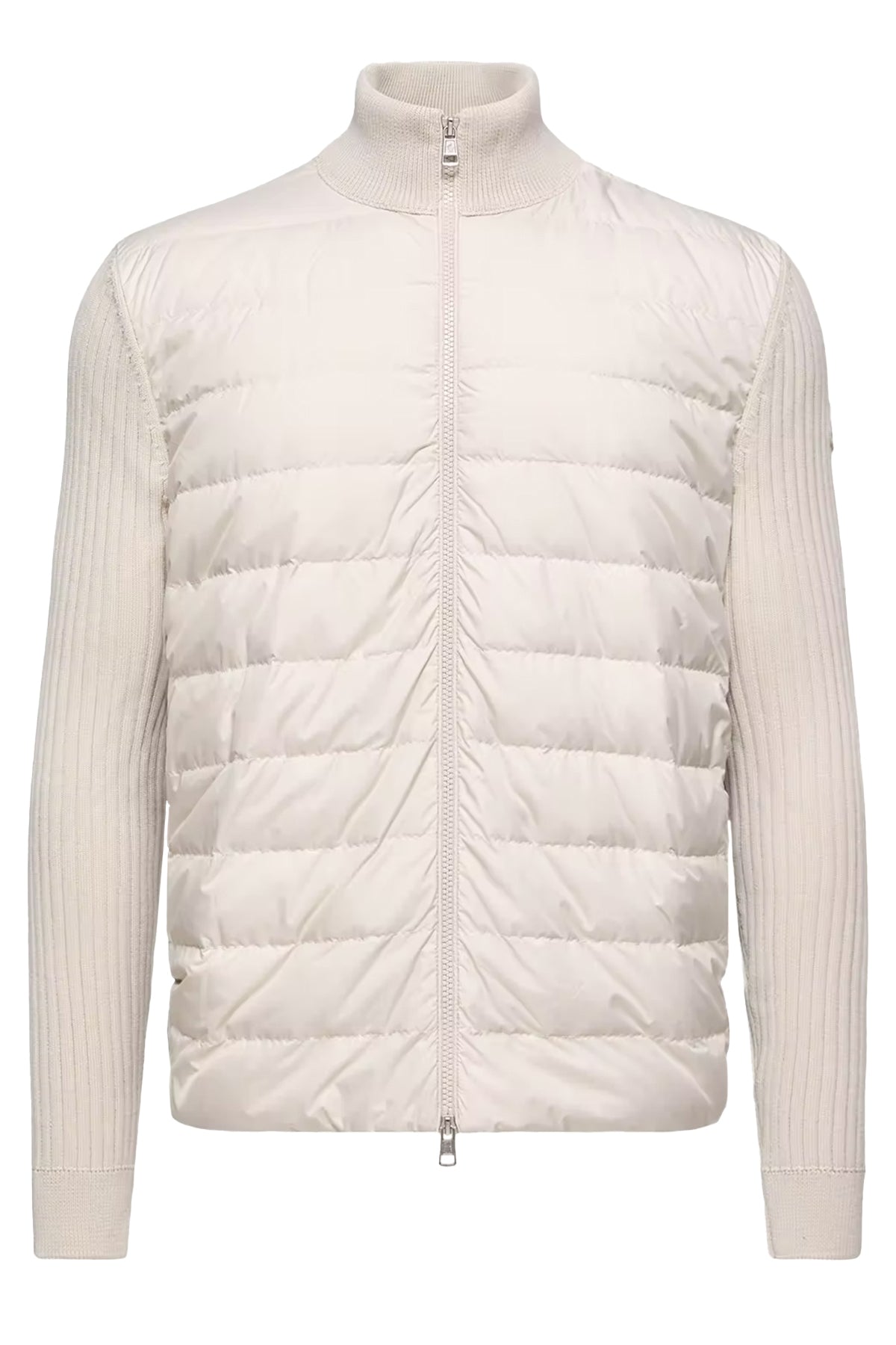 Moncler Herren Strickjacke mit Daunenfront Natur-Weiss NATUR-WEISS Bild 1