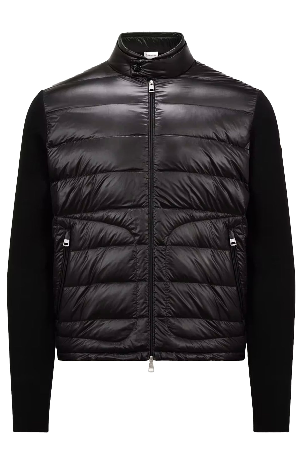 Moncler Herren Strickjacke mit Daunenfront Schwarz SCHWARZ Bild 1