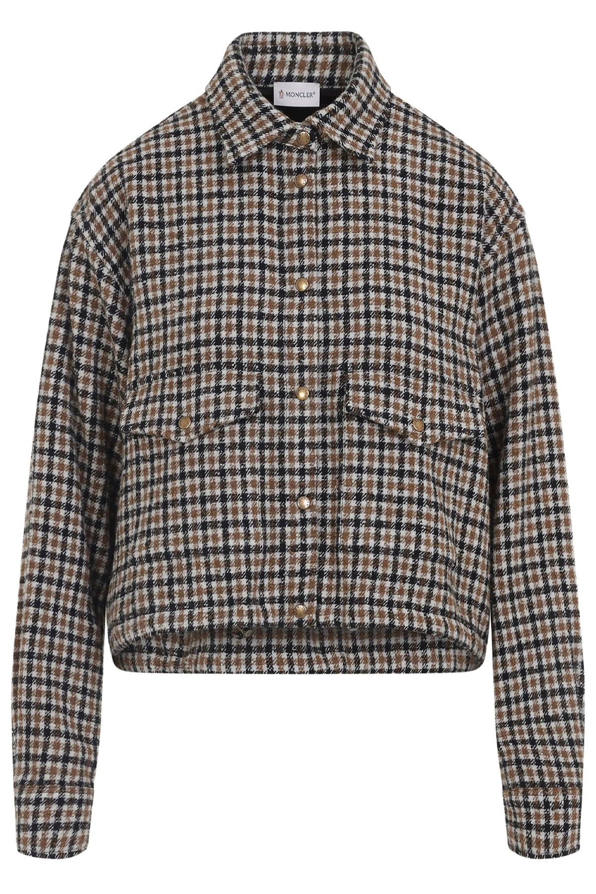 Moncler karriertes Damen Overshirt Braun/Schwarz F92 Bild 1