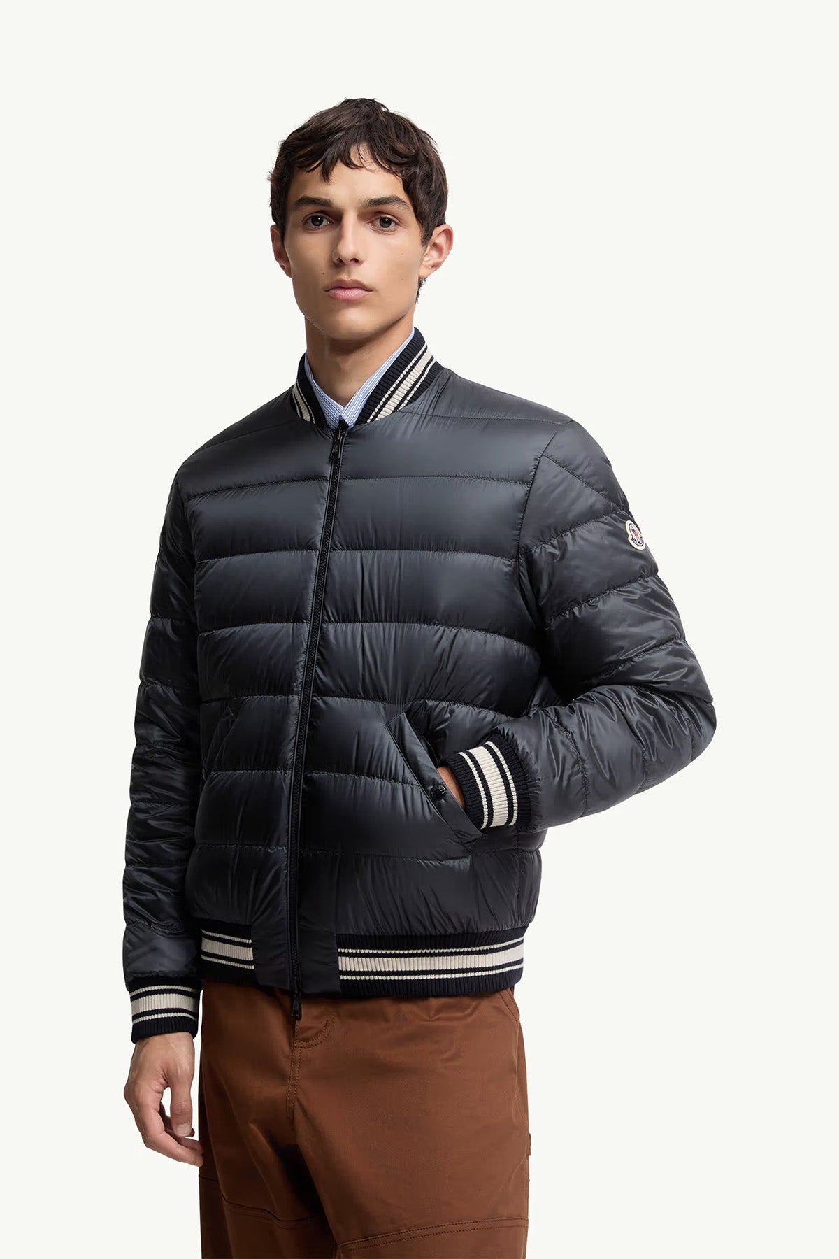 Moncler wendbare Herren Daunen-Bomberjacke Vennes Navy 778 Bild 4