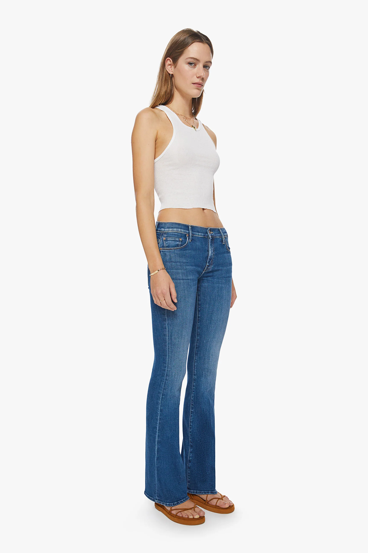 MOTHER Damen Jeans The Down Low Weekender Heel Blau BLAU Bild 3