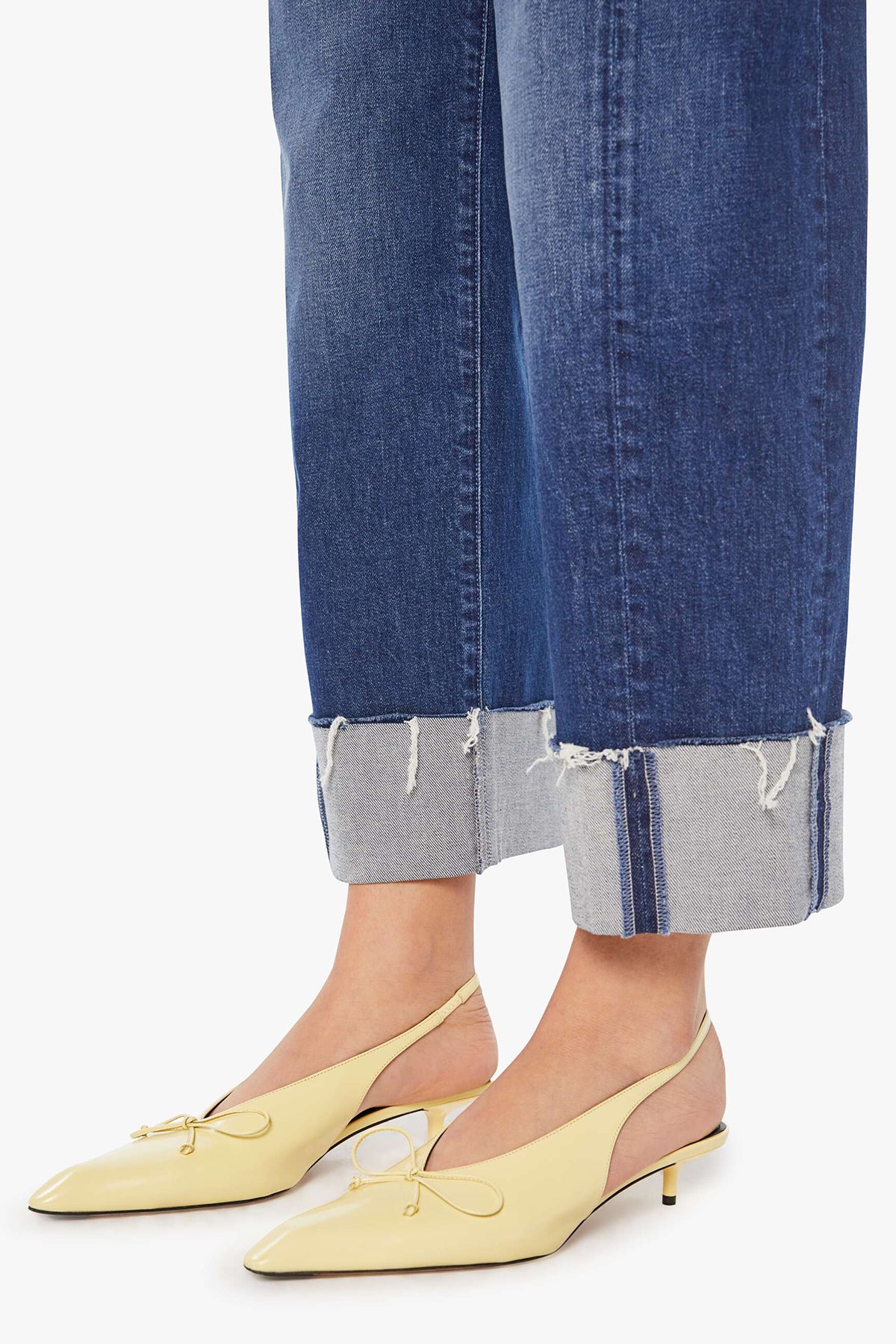 MOTHER Damen Jeans The Half-Pipe Ankle Cuff Fray Blau BLAU Bild 5