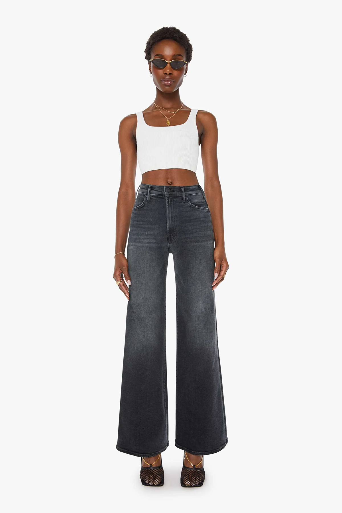 MOTHER Damen Jeans The Hustler Roller Sneak Schwarz SCHWARZ Bild 2