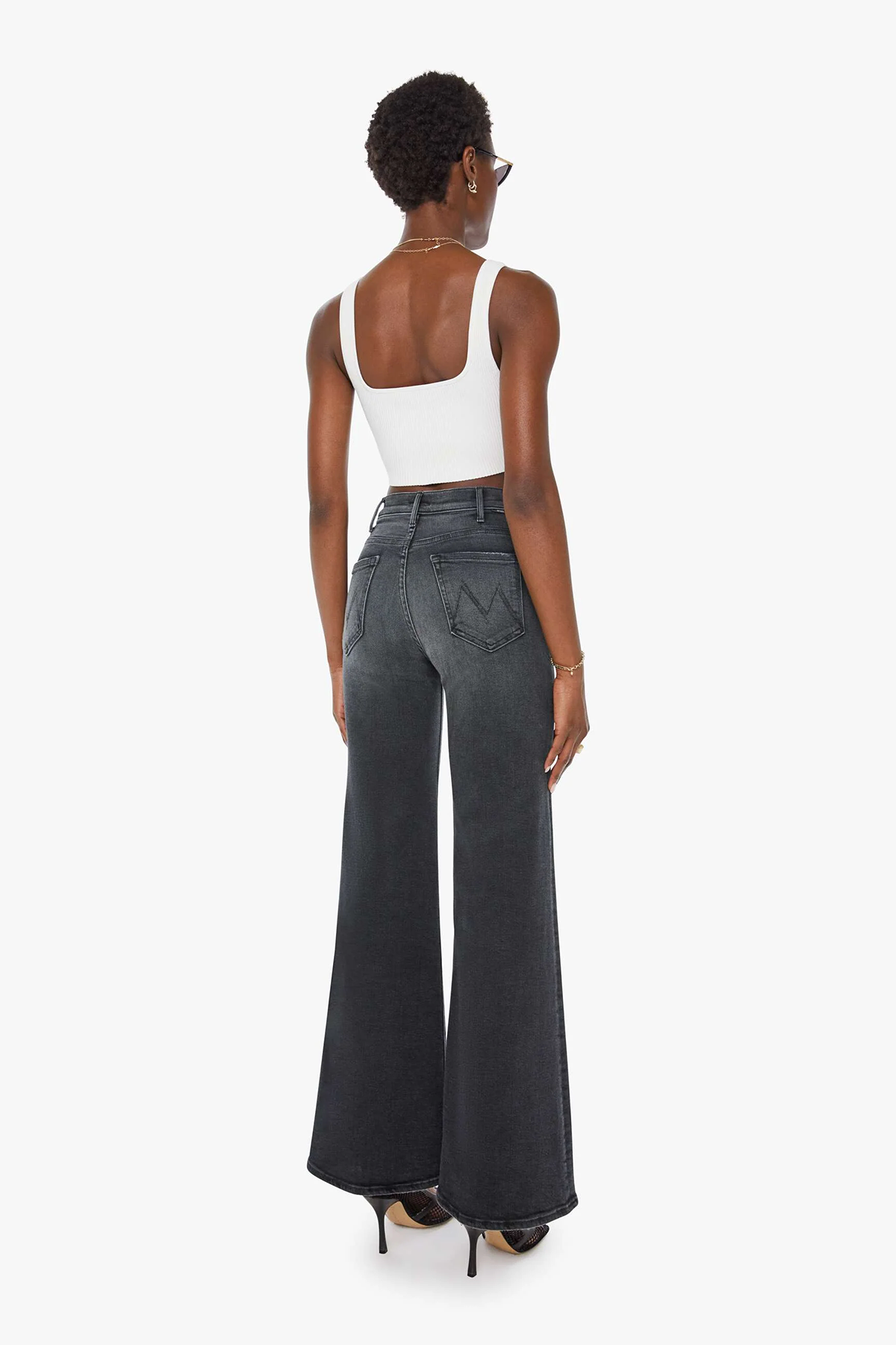 MOTHER Damen Jeans The Hustler Roller Sneak Schwarz SCHWARZ Bild 4