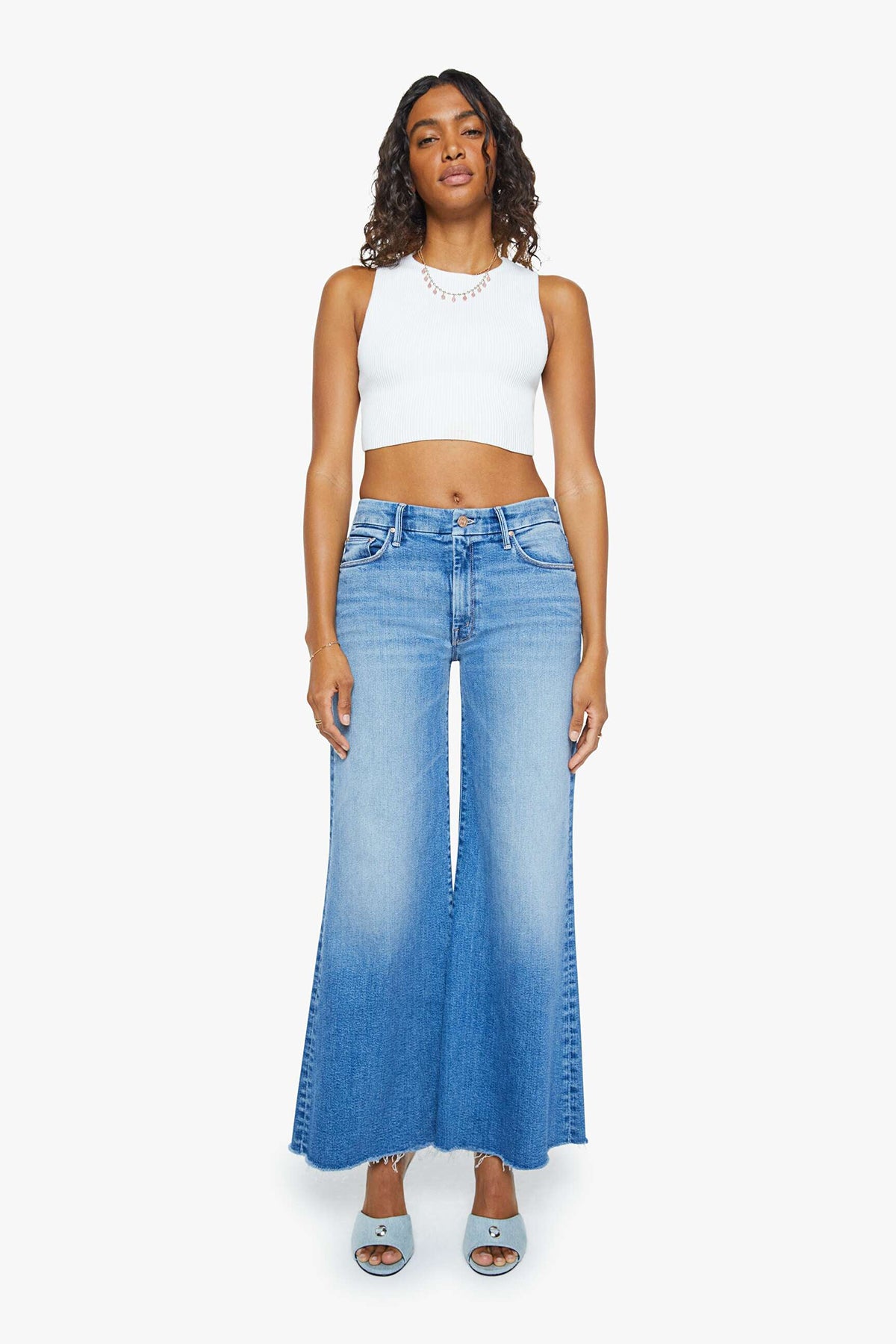 MOTHER Damen Jeans The Roller Fray Blau BLAU Bild 2