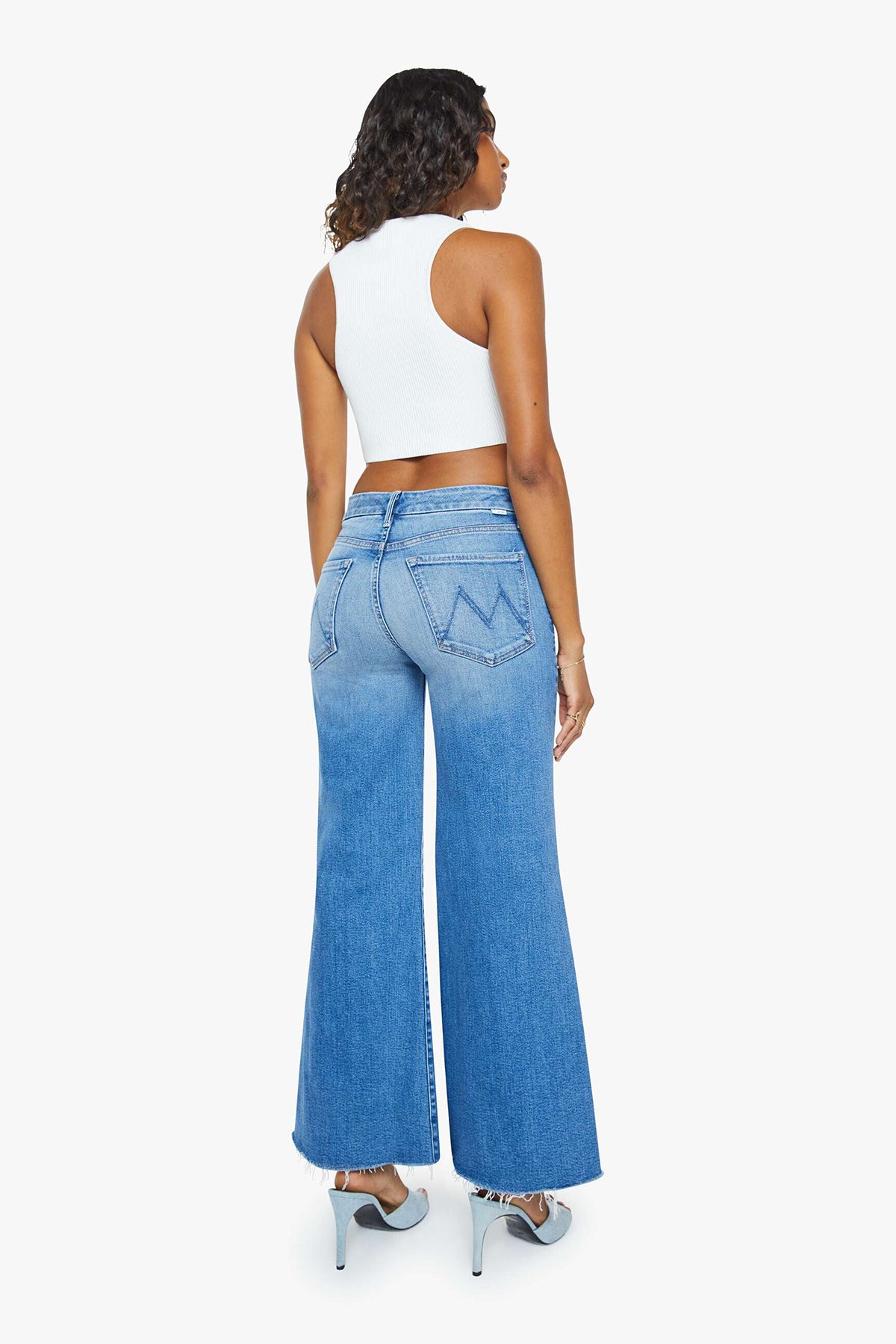 MOTHER Damen Jeans The Roller Fray Blau BLAU Bild 4