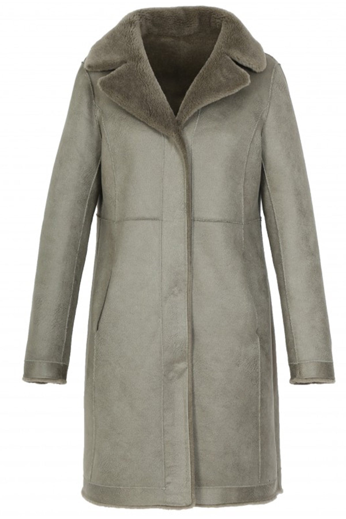 OakWood wendbarer Damen Wollmantel Venus Blassgrün GRÜN Bild 2