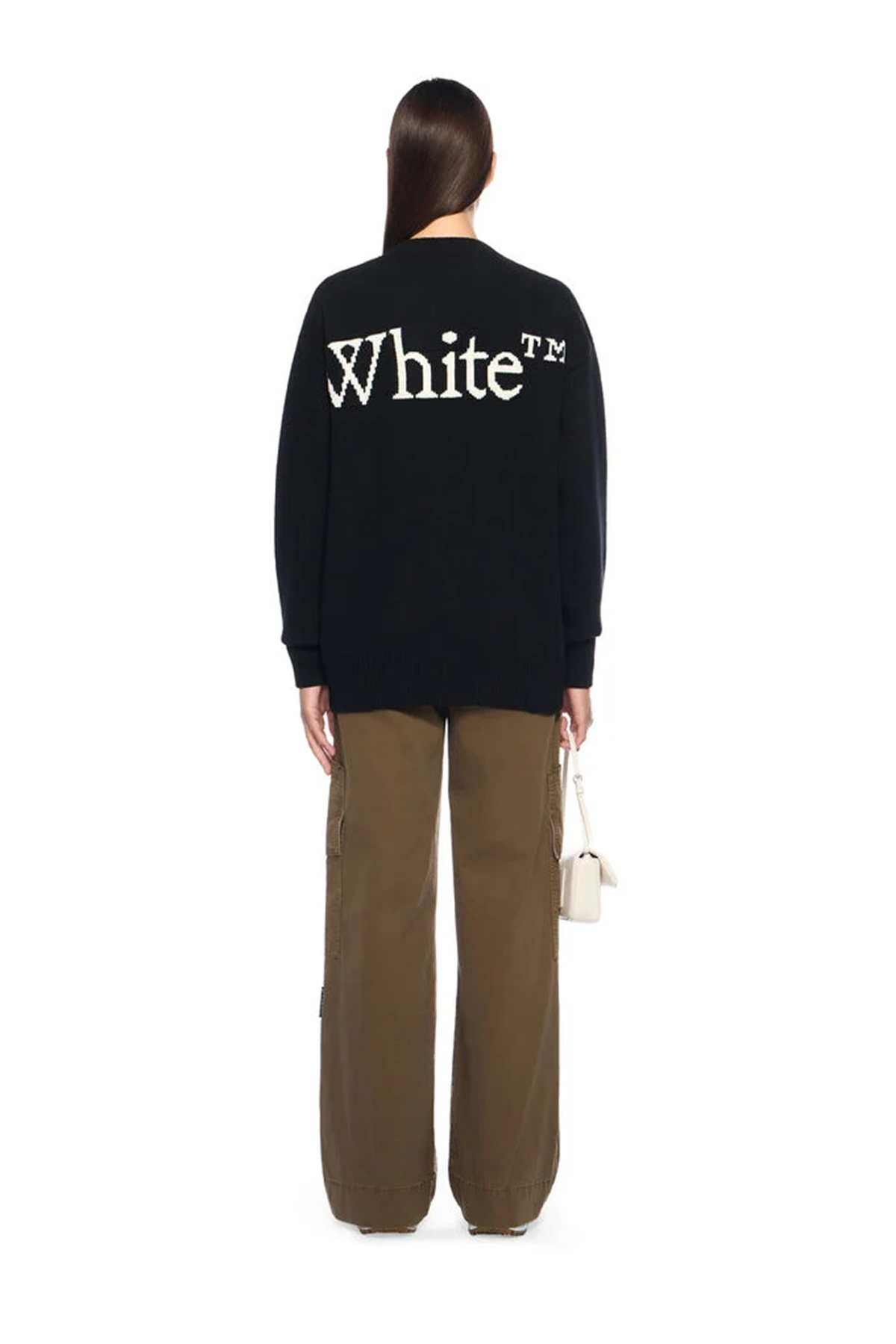 Off-White Damen Bookish Knit Strickpullover Schwarz 1001-black--wh Bild 3