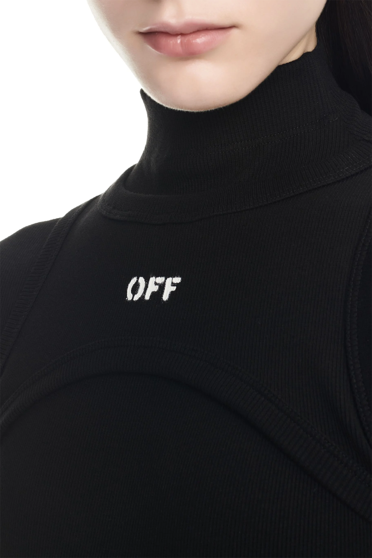 Off-White Damen Off Stamp Midikleid Schwarz 1001-black--wh Bild 5
