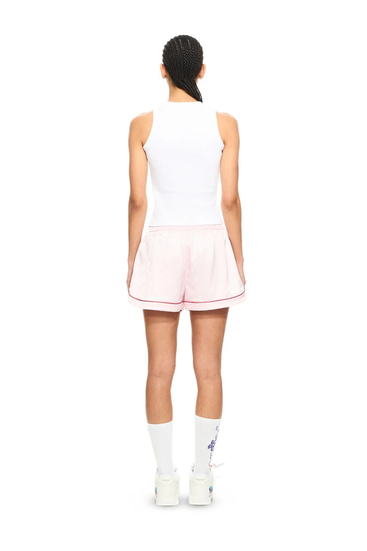 Off-White Damen Off Stamp Rib Round Tank Top Weiss WEISS Bild 3