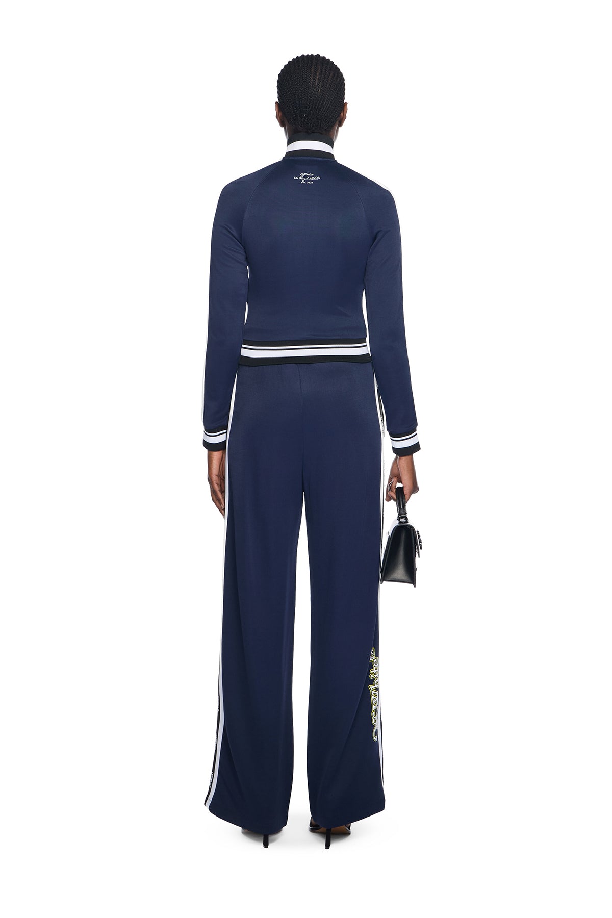 Off-White Damen Track Serena Wide Pants Jogginghose Blau 4814-blueiris Bild 4