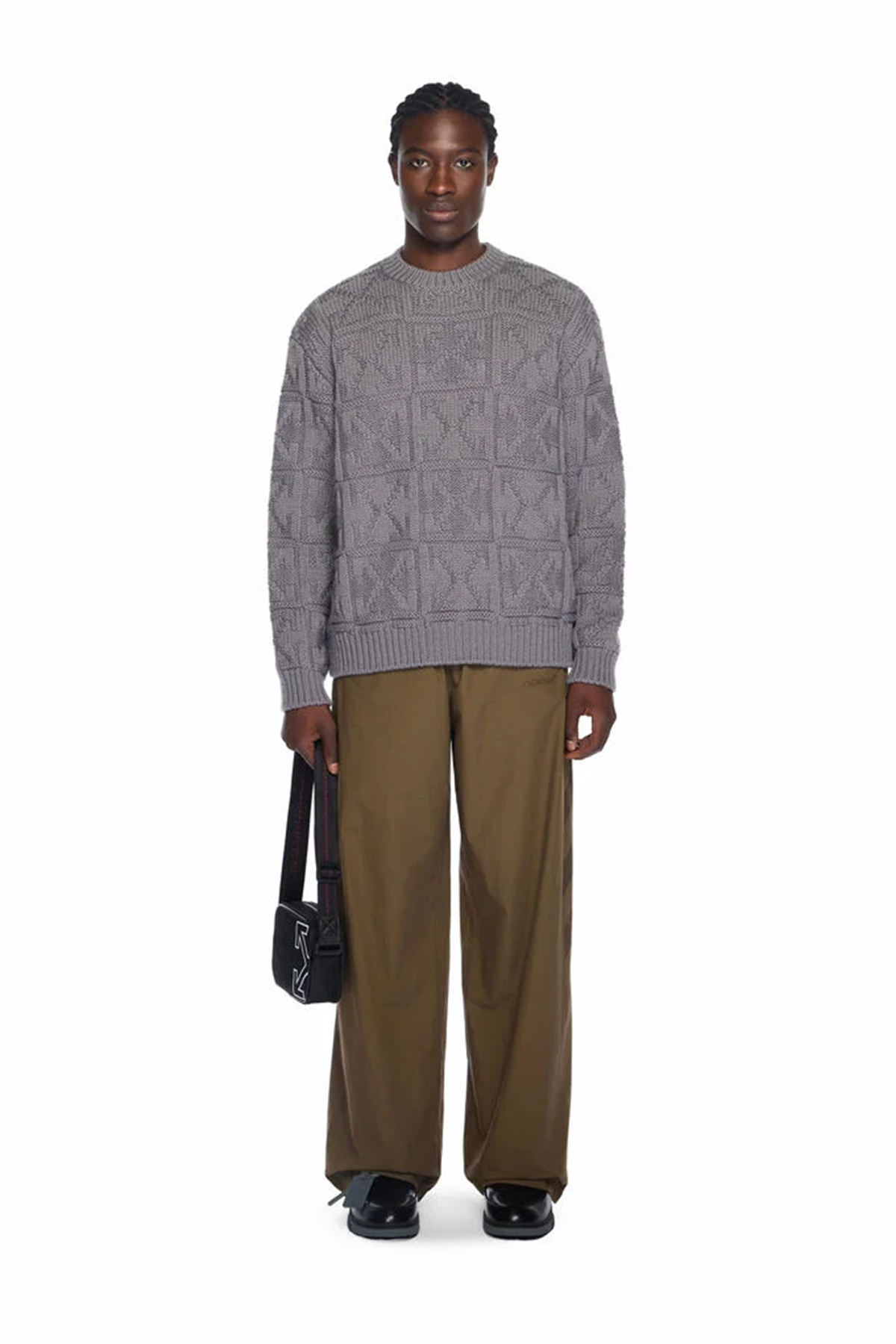 Off-White Herren 3D Stitch Arrow Knit Pullover Grau 0929-grey-chi Bild 2