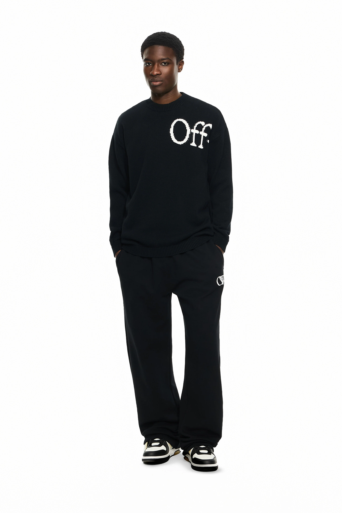 Off-White Herren Bookish Shared Crewneck Sweater Schwarz SCHWARZ Bild 2