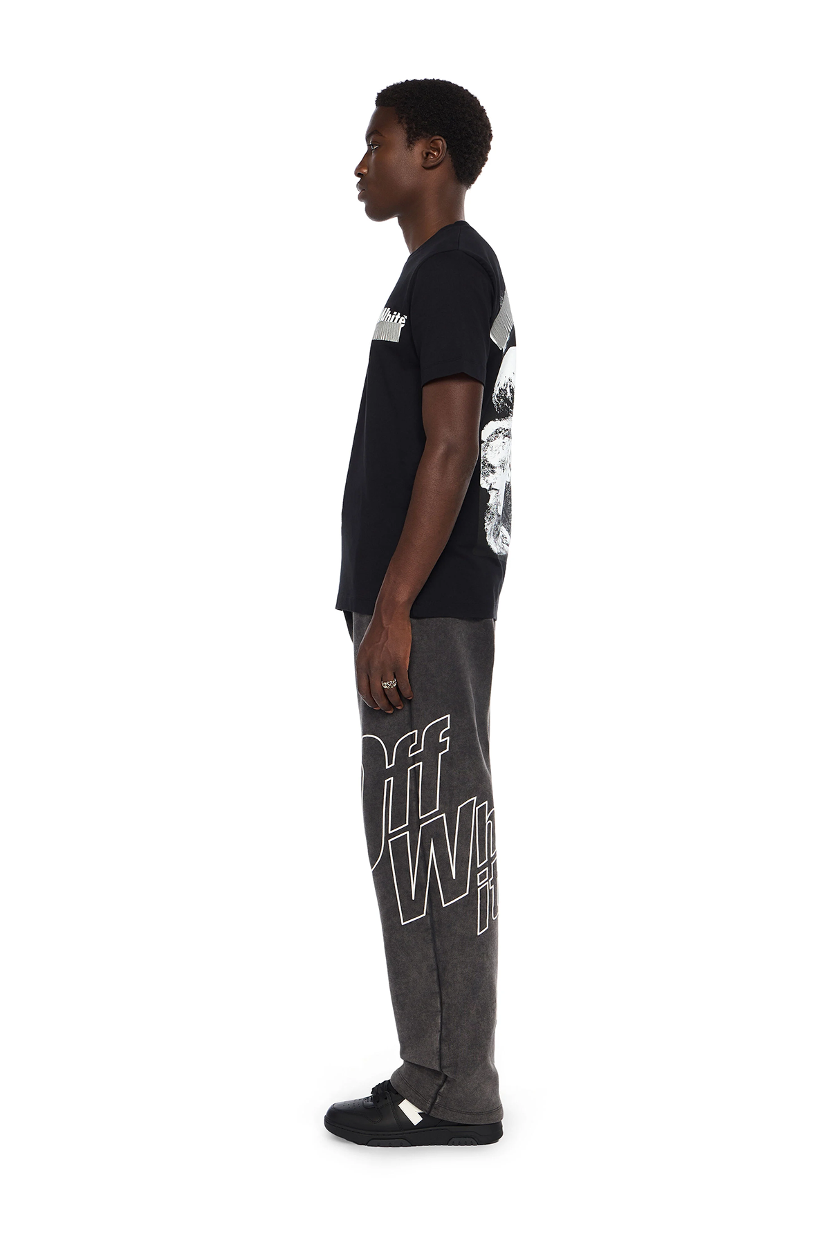 Off-White Herren Cupid Tape Slim T-Shirt Schwarz 1001-black--wh Bild 3