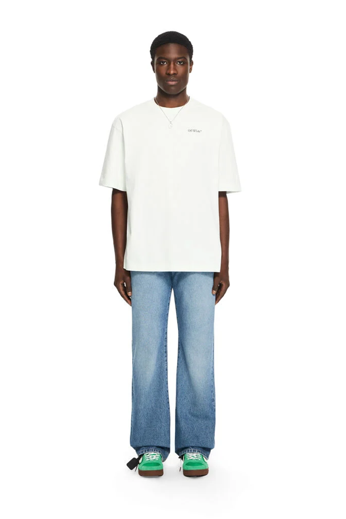 Off-White Herren Half Arrow Skate T-Shirt Bluewash BLAU Bild 2