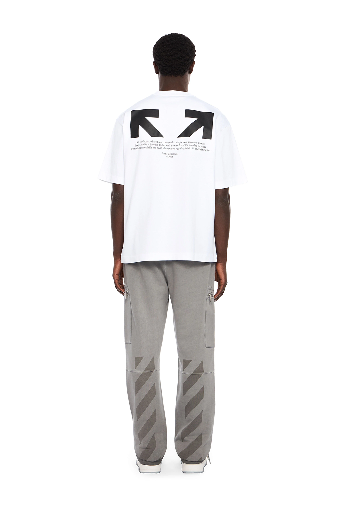 Off-White Herren Half Arrow Skate T-Shirt Weiss 0110-white Bild 3