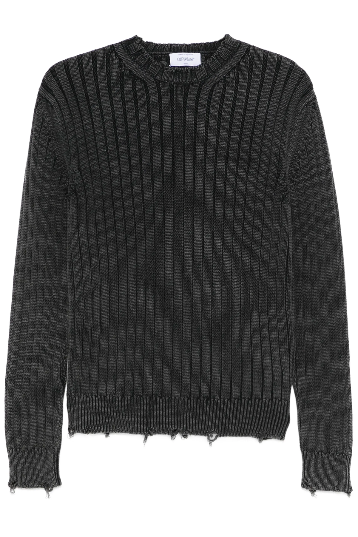 Off-White Herren Ink Arrow Rib Knit Pullover Dunkelgrau 1310-vintage-bl Bild 1
