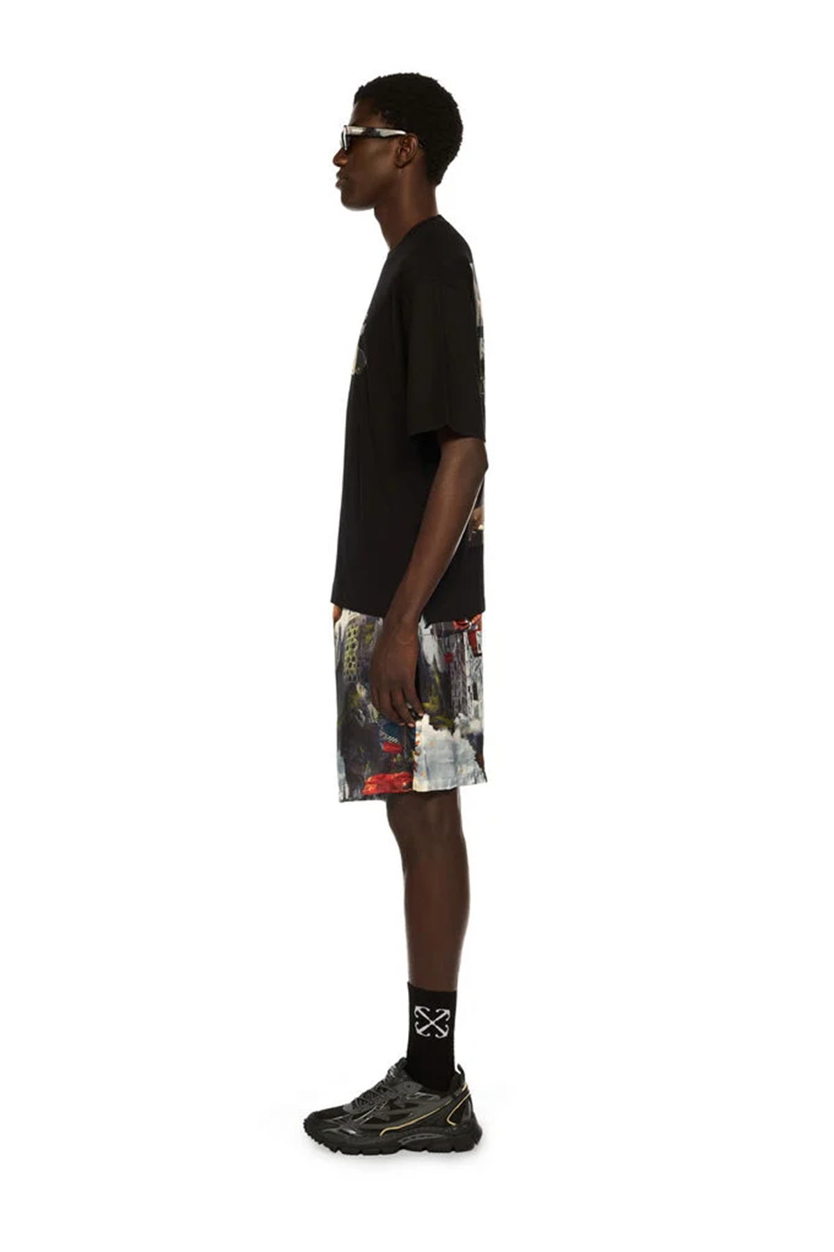 Off-White Herren Paint Arrow Skate Logo T-Shirt Schwarz 1001-black--wh Bild 3