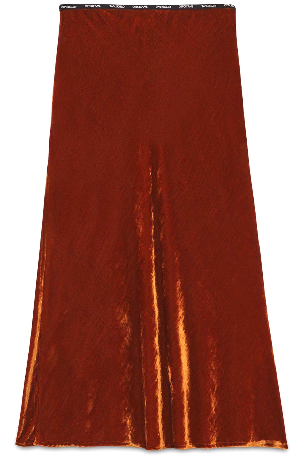 OttodAme Damen Rock aus Samt Bronzo DUNKELBRAUN Bild 1
