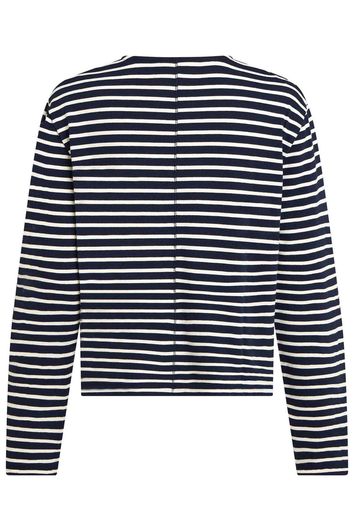 Penn & Ink N.Y gestreiftes Damen Langarmshirt Night/Ecru MARINE-BLAU Bild 2