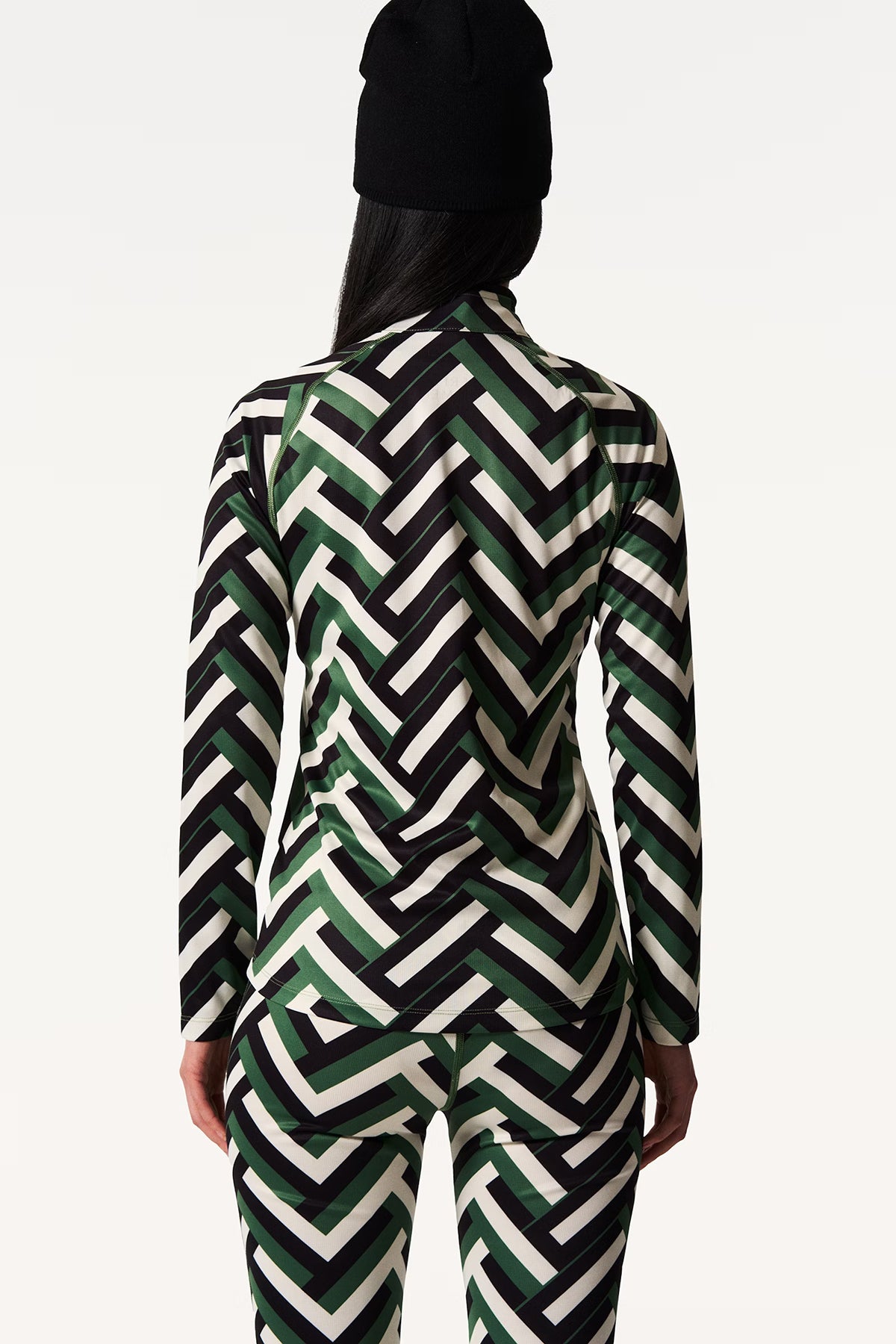 Perfect Moment Damen 1/4 Zip Baselayer Waffle Print Grün waffle print - green Bild 4