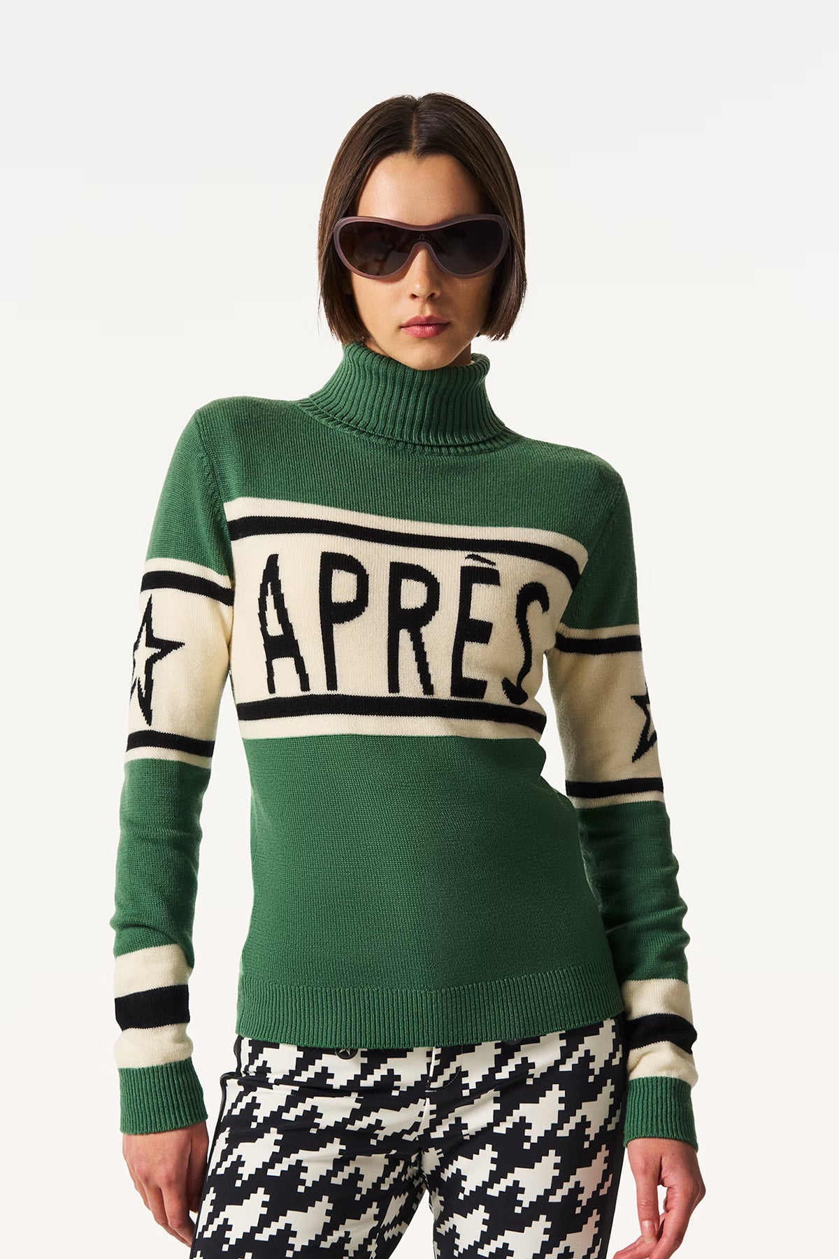 Perfect Moment Damen Strickpullover Schild "Aprés" Grün parisian green Bild 3