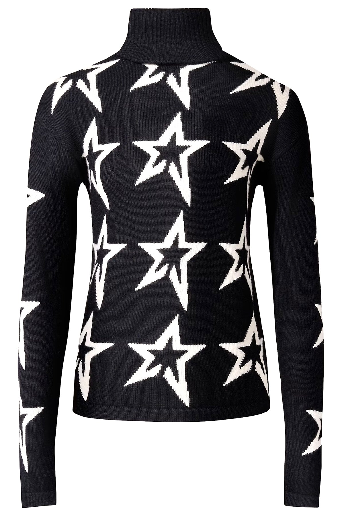 Perfect Moment Damen Strickpullover Stardust Black/Snow White logo star print - black/snow white star Bild 1