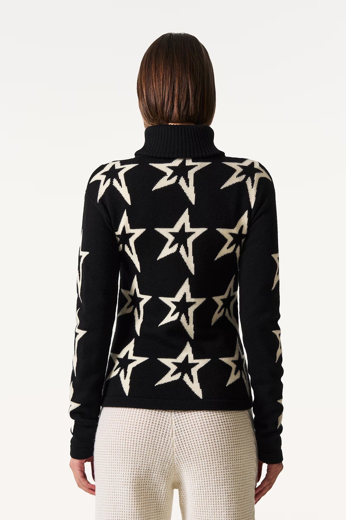 Perfect Moment Damen Strickpullover Stardust Black/Snow White logo star print - black/snow white star Bild 4