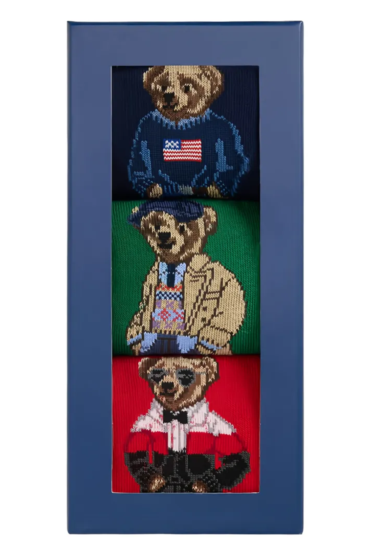 Polo Ralph Lauren Herren 3er-Pack Socken mit Polo Bär Bunt BUNT Bild 1