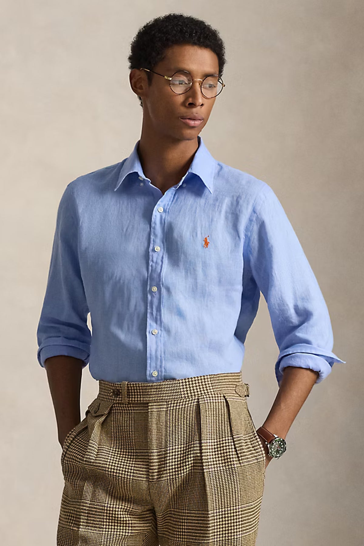 Polo Ralph Lauren Herren Custom-Fit Leinenhemd Austin Blue AUSTIN BLUE Bild 2