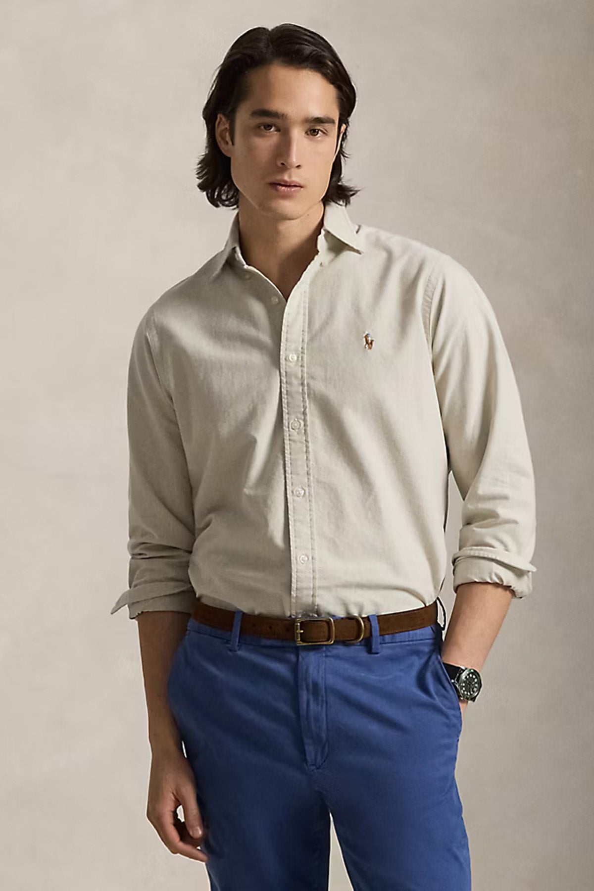 Polo Ralph Lauren Herren Custom-Fit Oxfordhemd Coastal Beige COASTAL BEIGE Bild 2