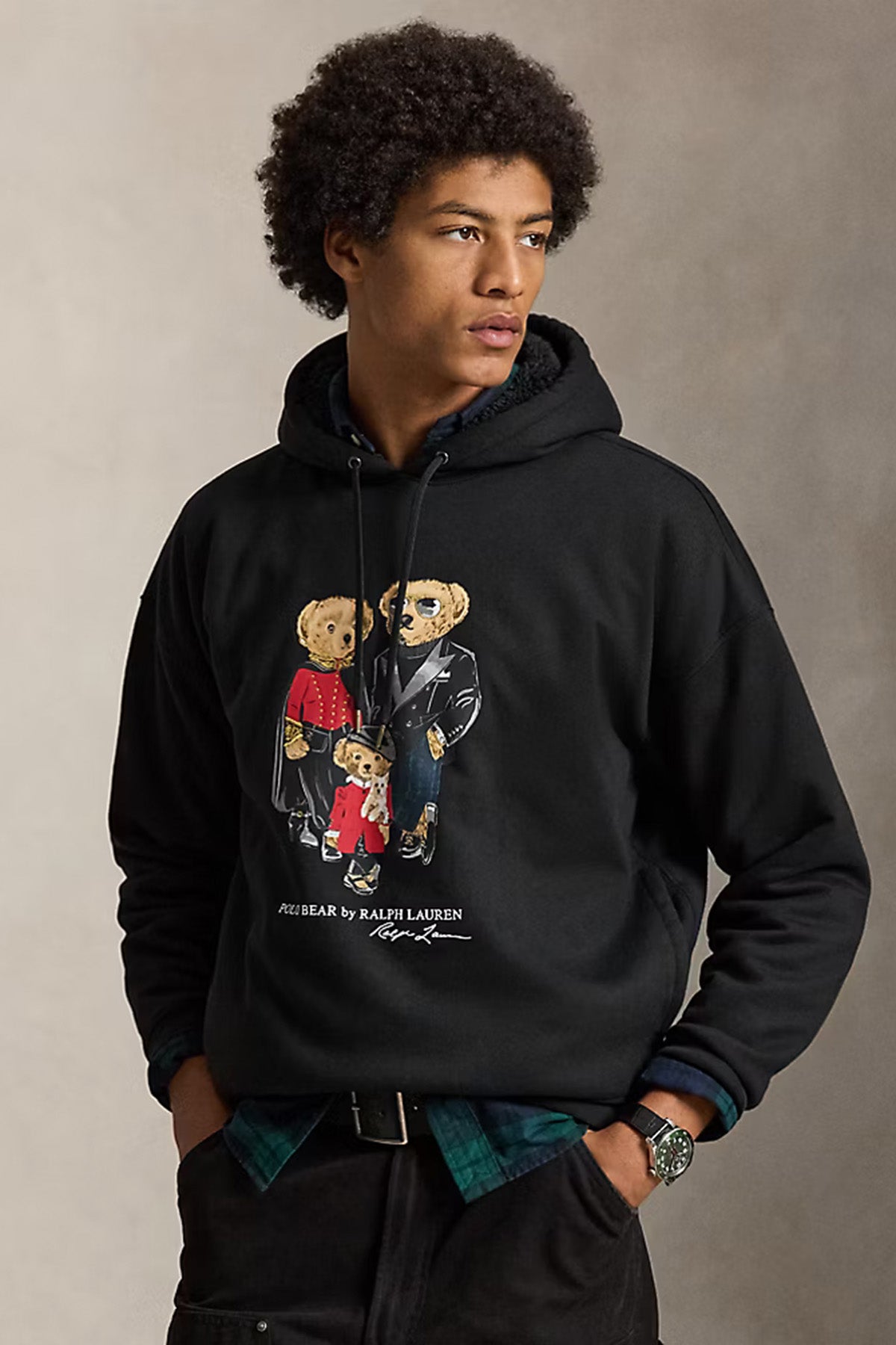 Polo Ralph Lauren Herren Hoodie mit Polo Bären Schwarz SCHWARZ Bild 2