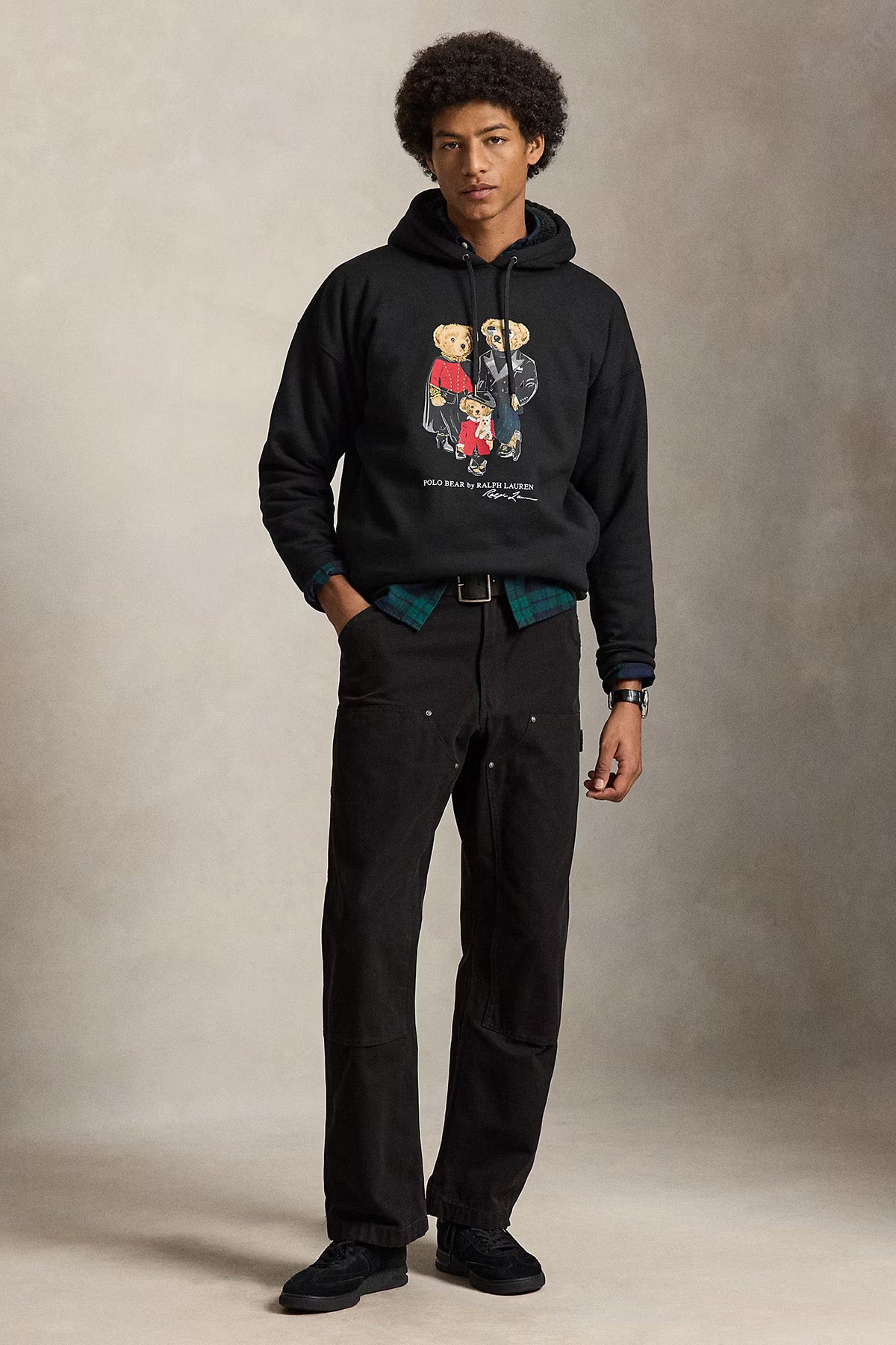 Polo Ralph Lauren Herren Hoodie mit Polo Bären Schwarz SCHWARZ Bild 3
