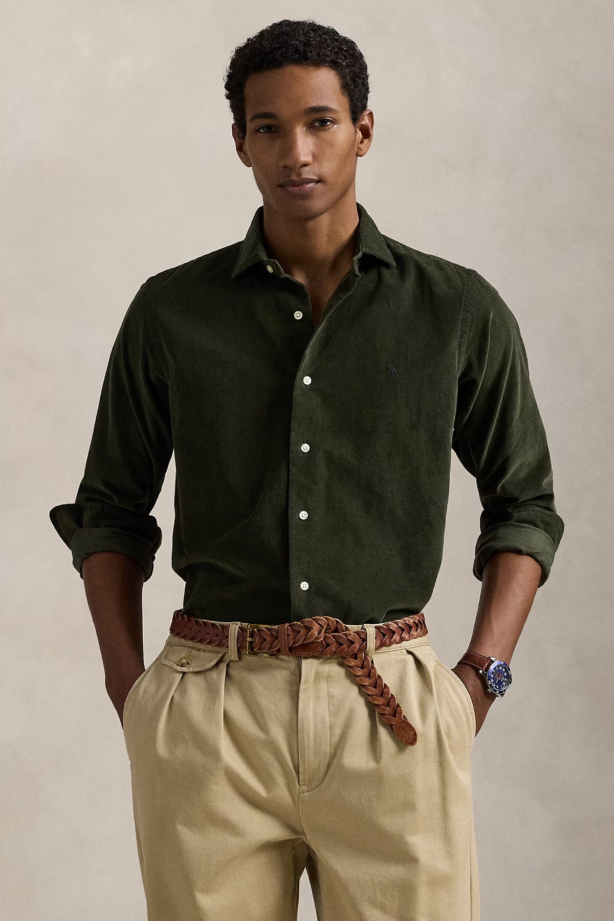Polo Ralph Lauren Herren Kordsamthemd Estate Olive ESTATE OLIVE Bild 2