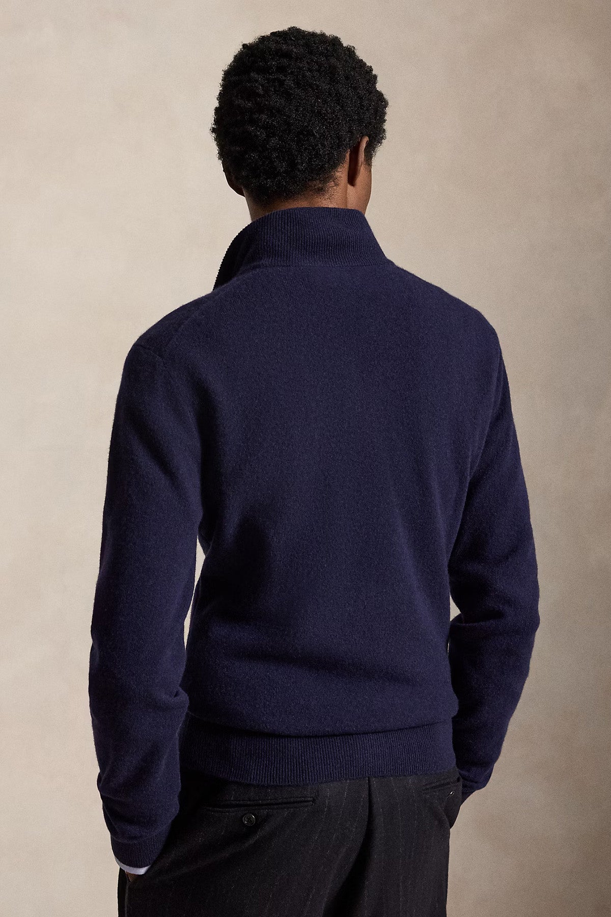 Polo Ralph Lauren Herren Quarter-Zip-Strickpullover Hunter Navy MARINE-BLAU Bild 3