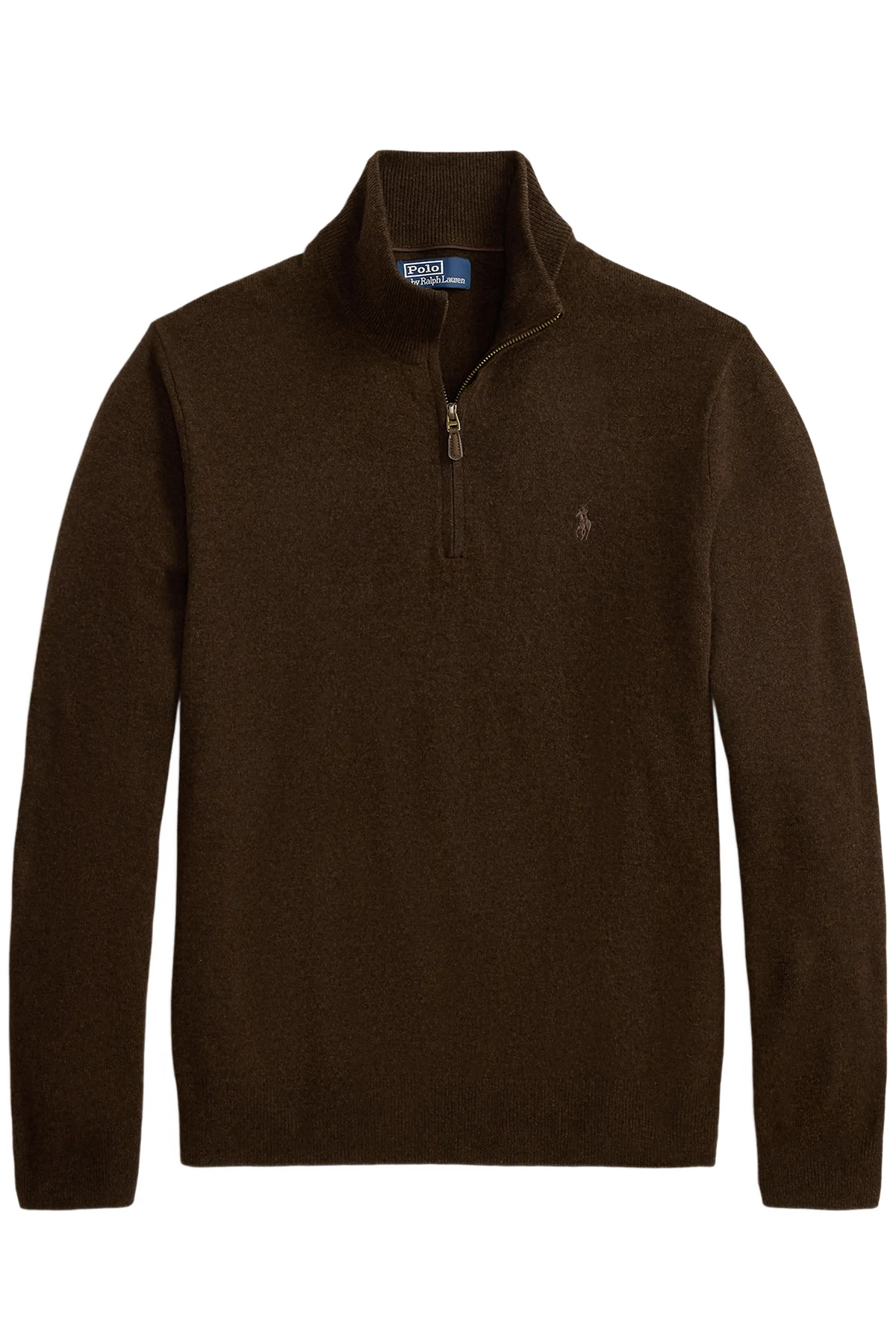 Polo Ralph Lauren Herren Quarter-Zip-Strickpullover Cinnamon Brown BRAUN Bild 1