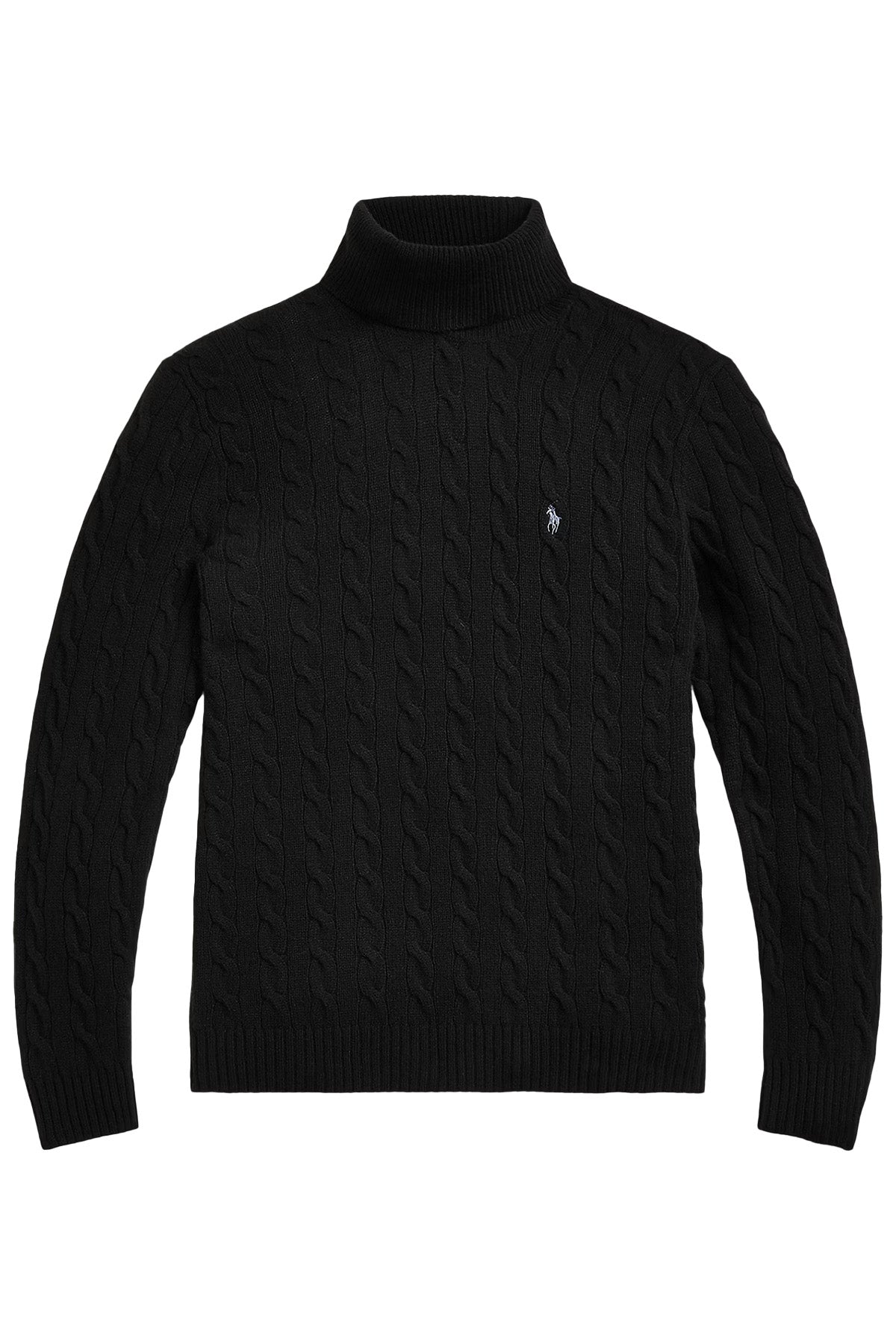 Polo Ralph Lauren Herren Rollkragenpullover mit Zopfmuster Schwarz SCHWARZ Bild 1