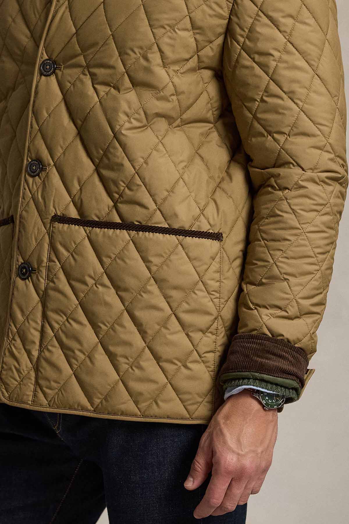 Polo Ralph Lauren Herren Steppmantel Beaton Honey Brown BEIGE Bild 4