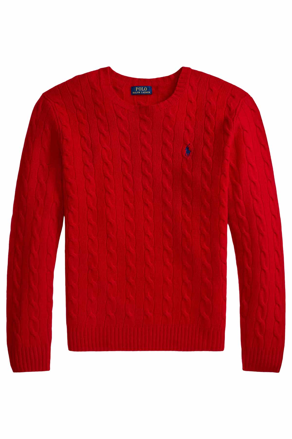 Polo Ralph Lauren Herren Strickpullover mit Zopfmuster Park-Avenue-Rot ROT Bild 1