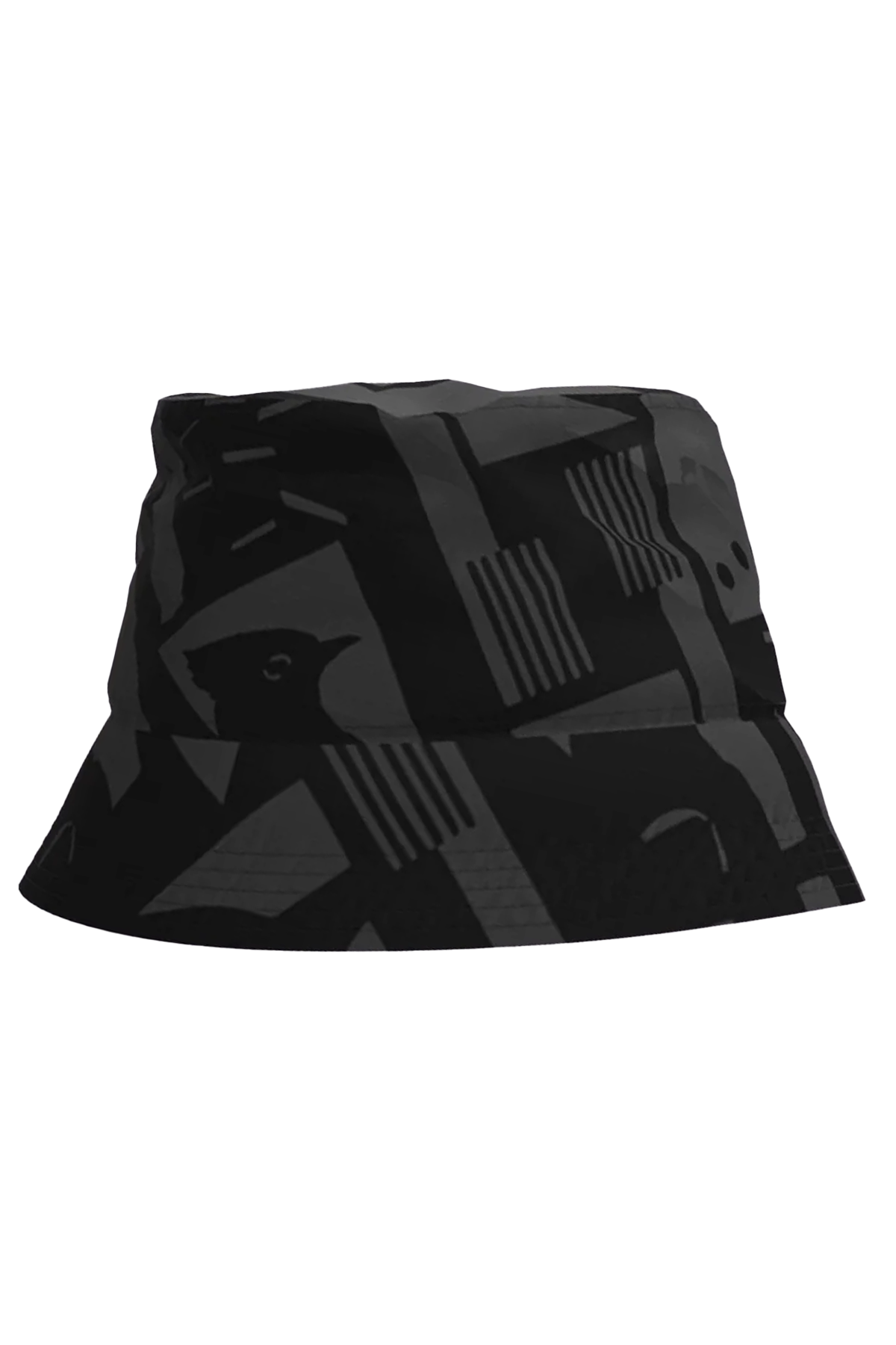 Rainkiss Unisex Bucket Hat Back to Black Art Camo Schwarz SCHWARZ Bild 2