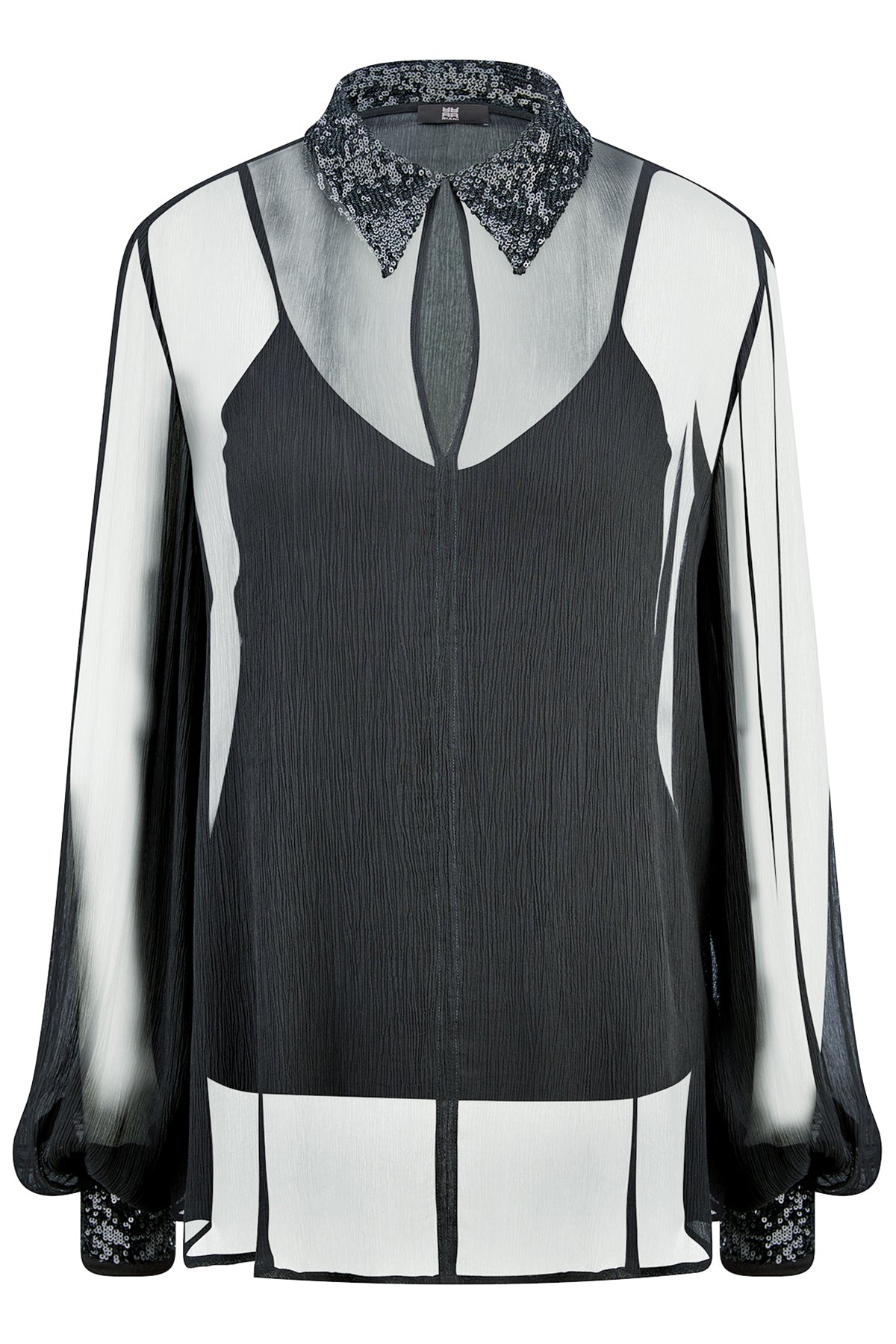 Riani Damen Boho-Langarmbluse Schwarz SCHWARZ Bild 1