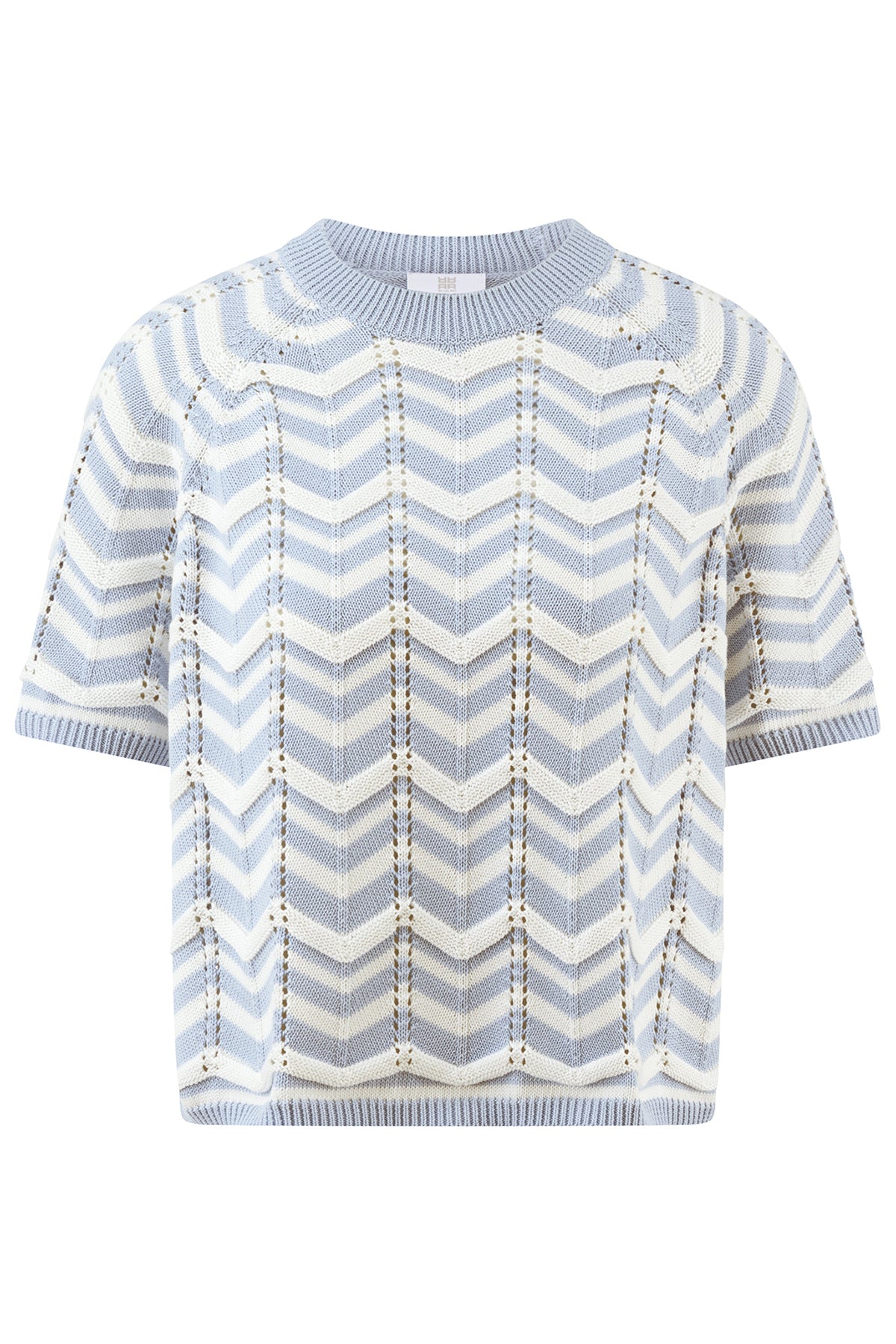 Riani Damen Kurzarm-Strickpullover Breeze Patterned 465 breeze patterned Bild 1