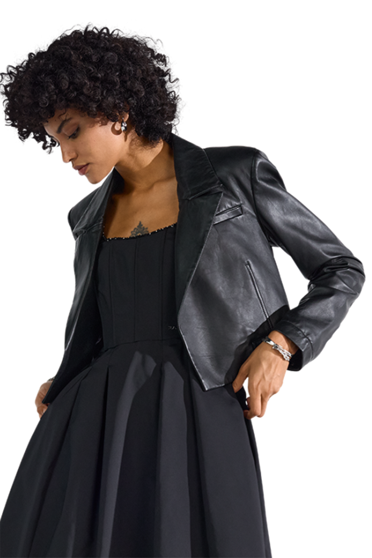 Riani Damen Lederjacke Schwarz SCHWARZ Bild 2