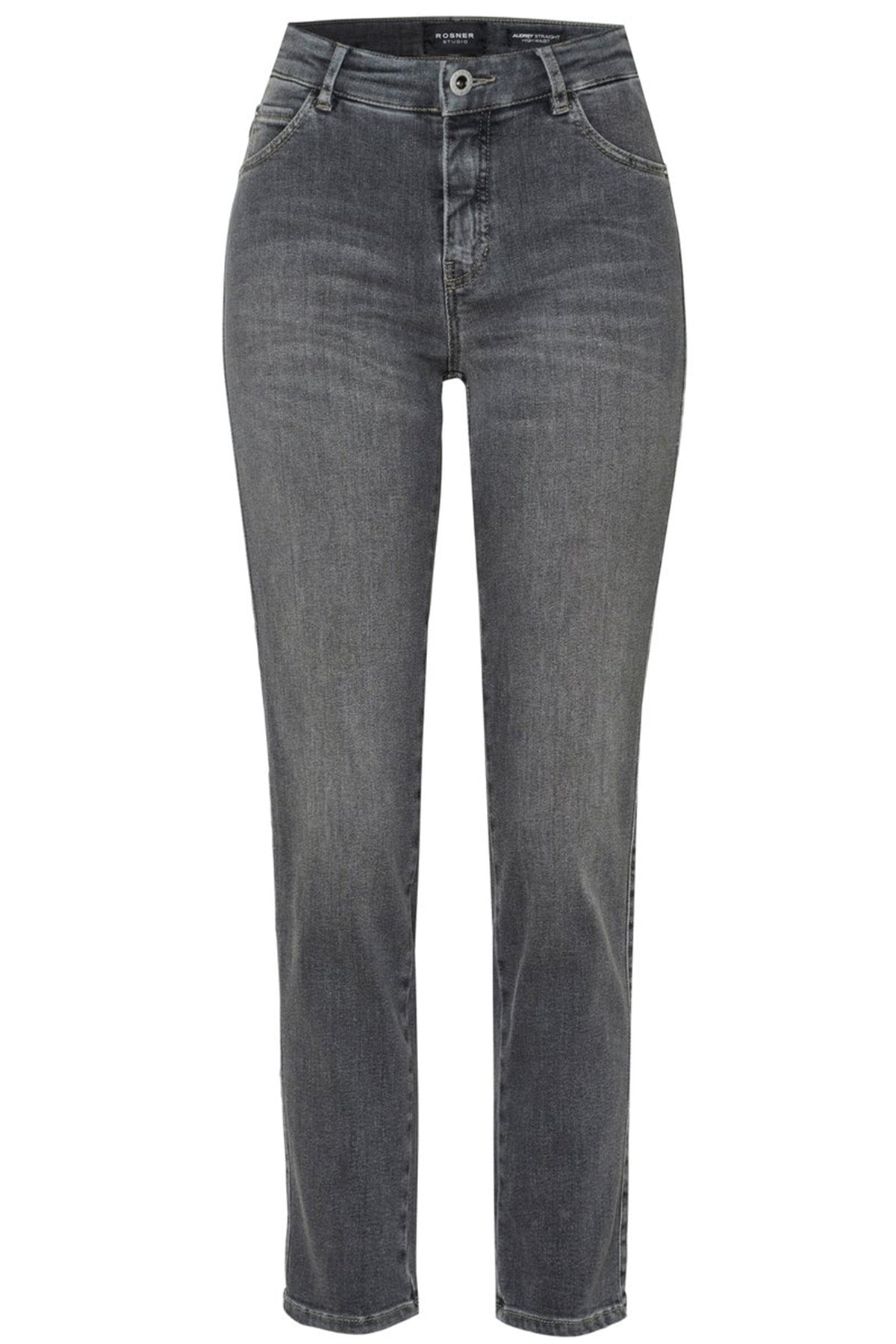 Rosner Damen High Waiste Jeans Audrey1 Grau mid grey Bild 1