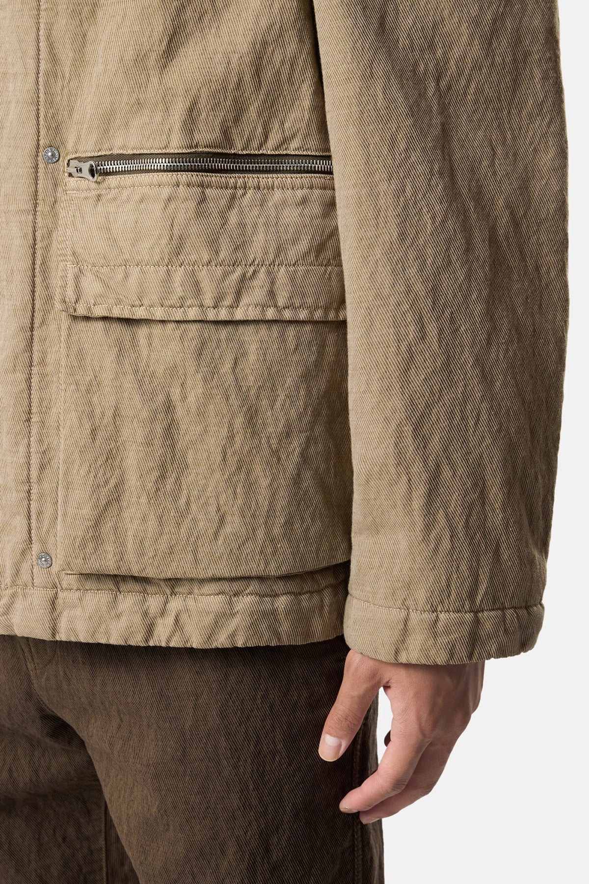 Stone Island gepolsterte Herren Feldjacke Graugelb BEIGE Bild 5